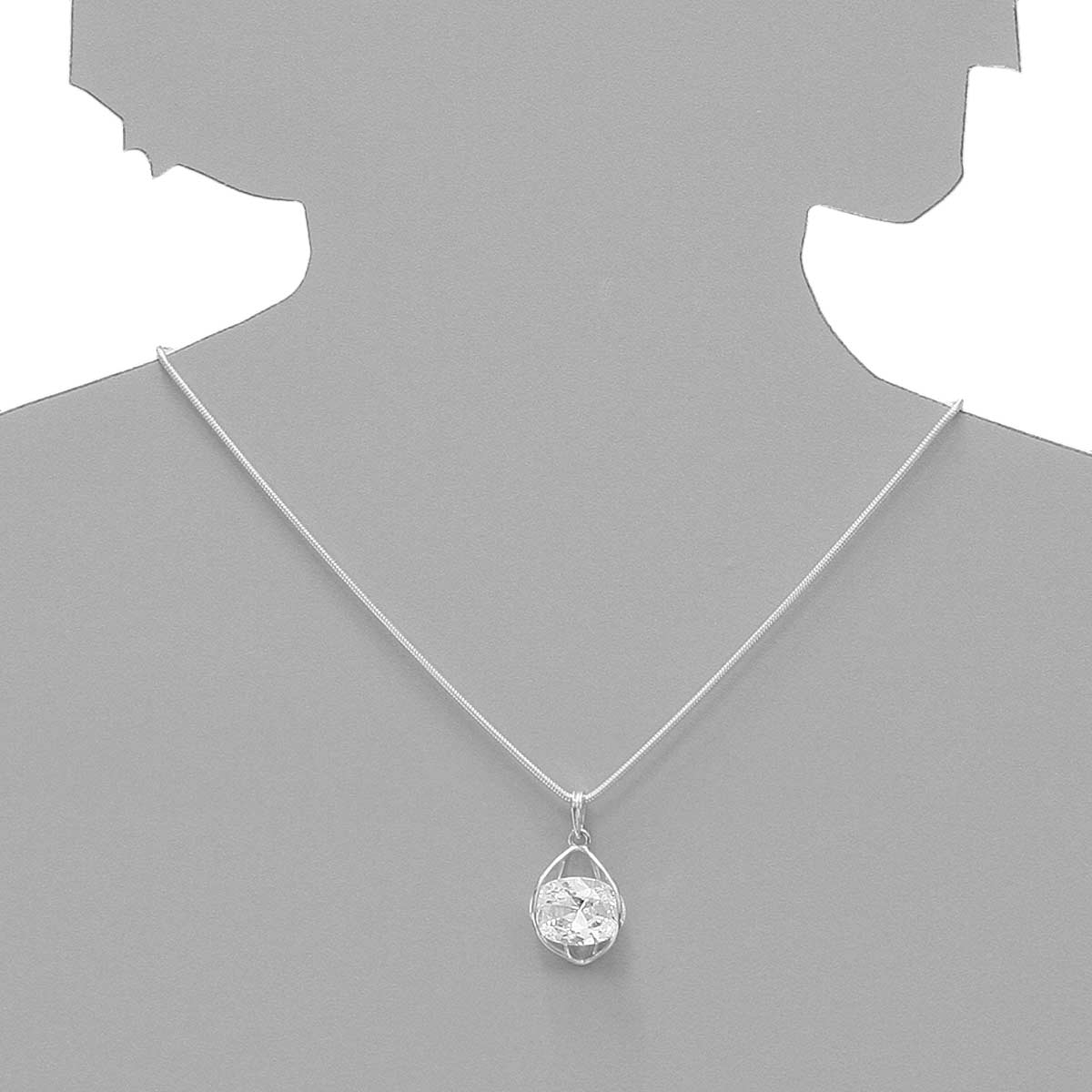 043-201694-A142s Anhänger Silber 925/000, Zirkonia, weiß