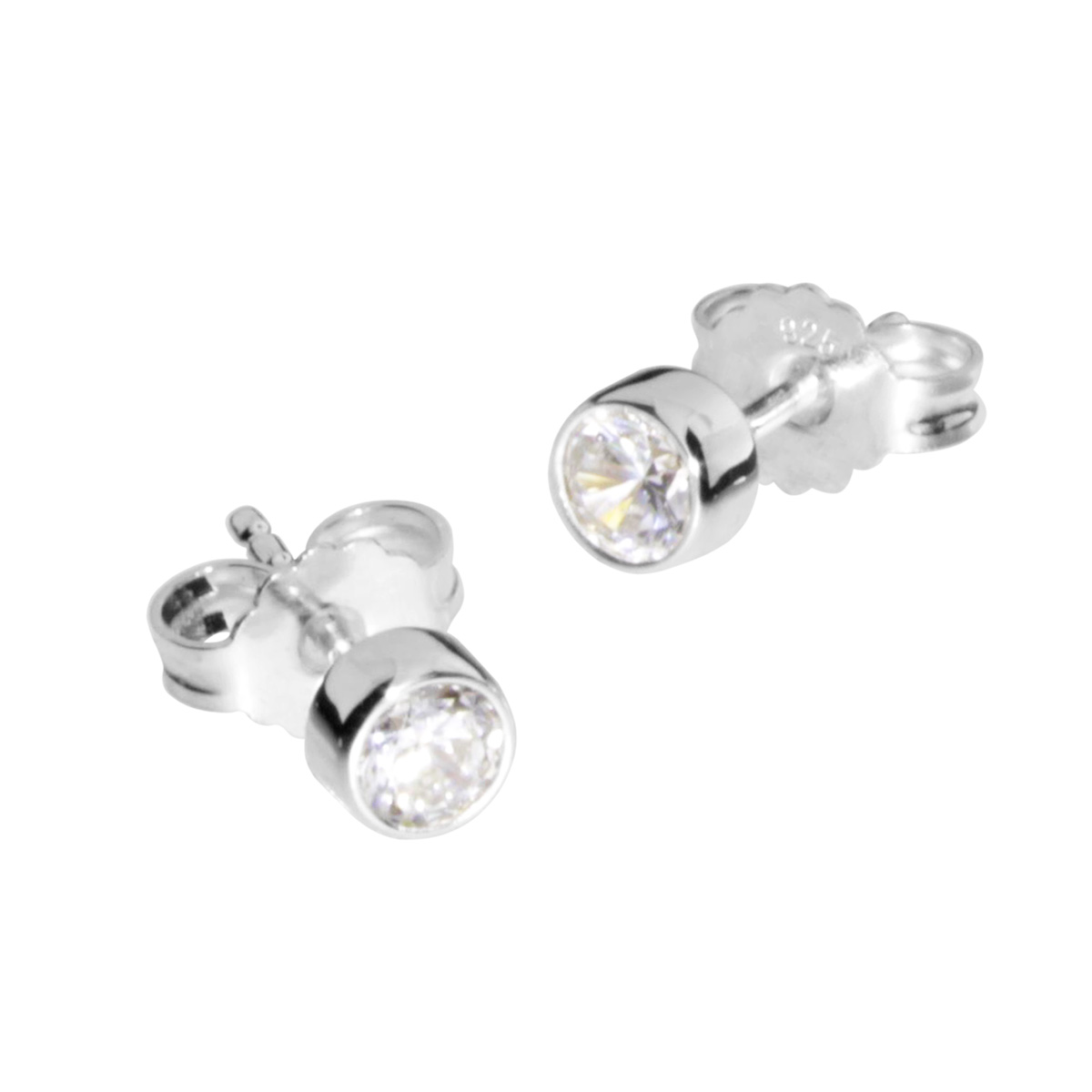 001-263391-0100 Ohrstecker Silber 925/000, Zirkonia, 4 mm