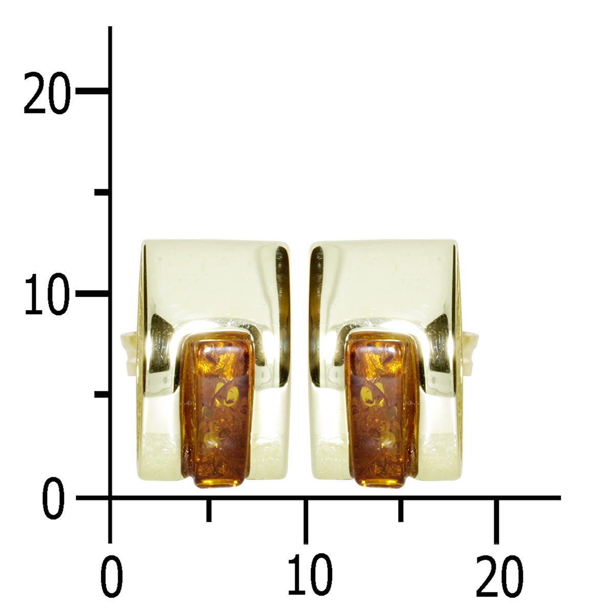 Ohrstecker Gold 333/000, Bernstein