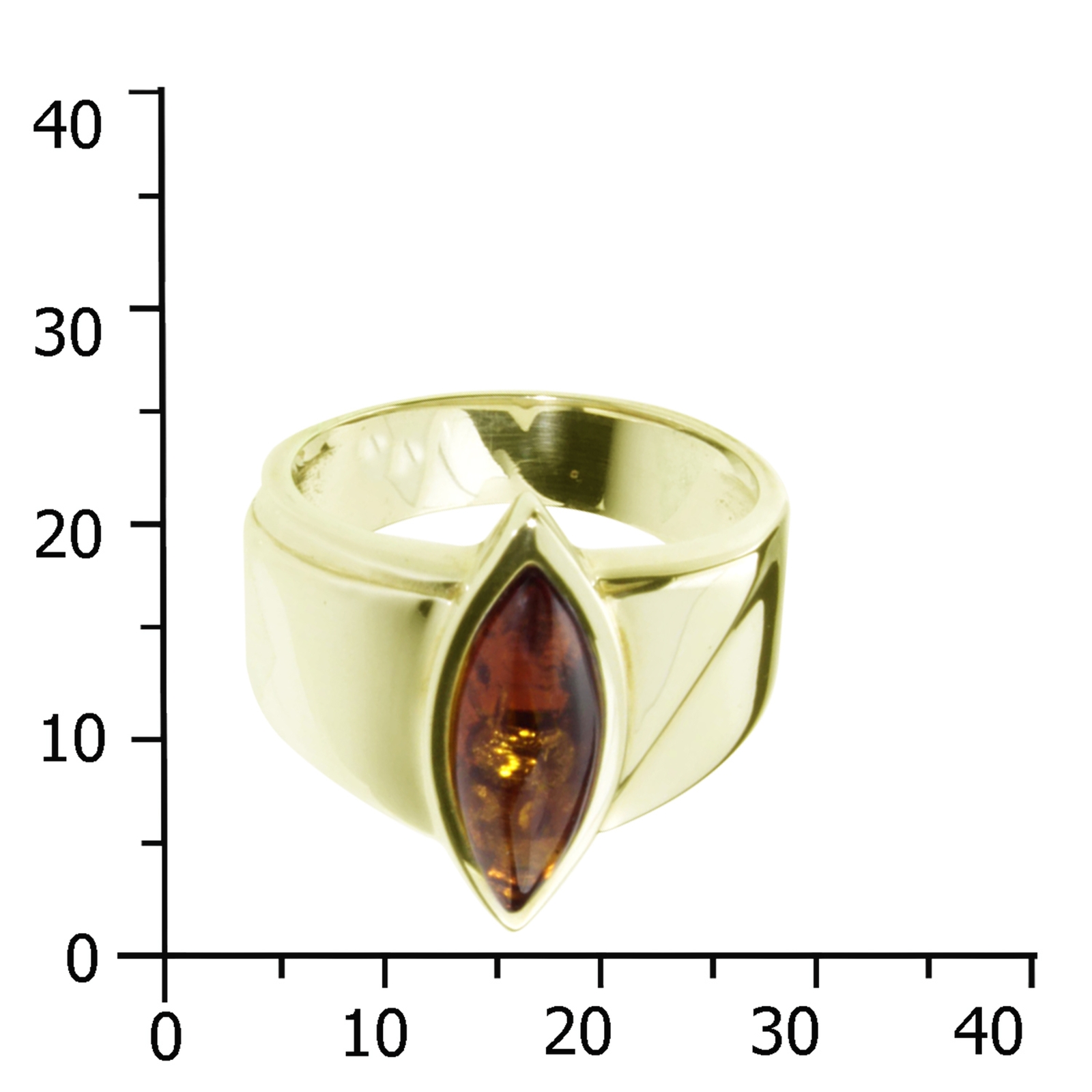 001-173367-0100k Ring Gold 333/000, Bernstein -Größe wählbar-