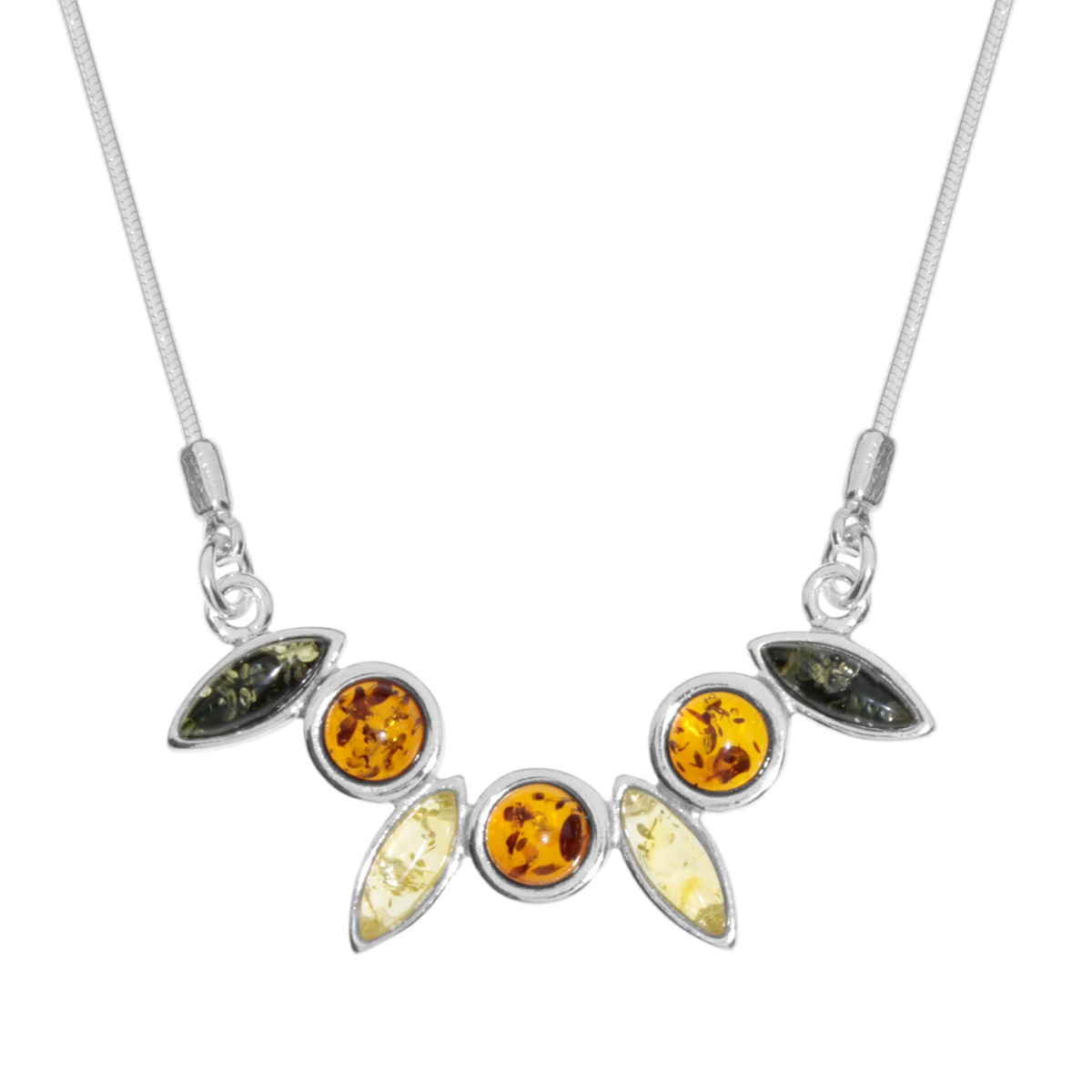 098-295242-0440 Collier Silber 925/000, 44 cm, Bernstein