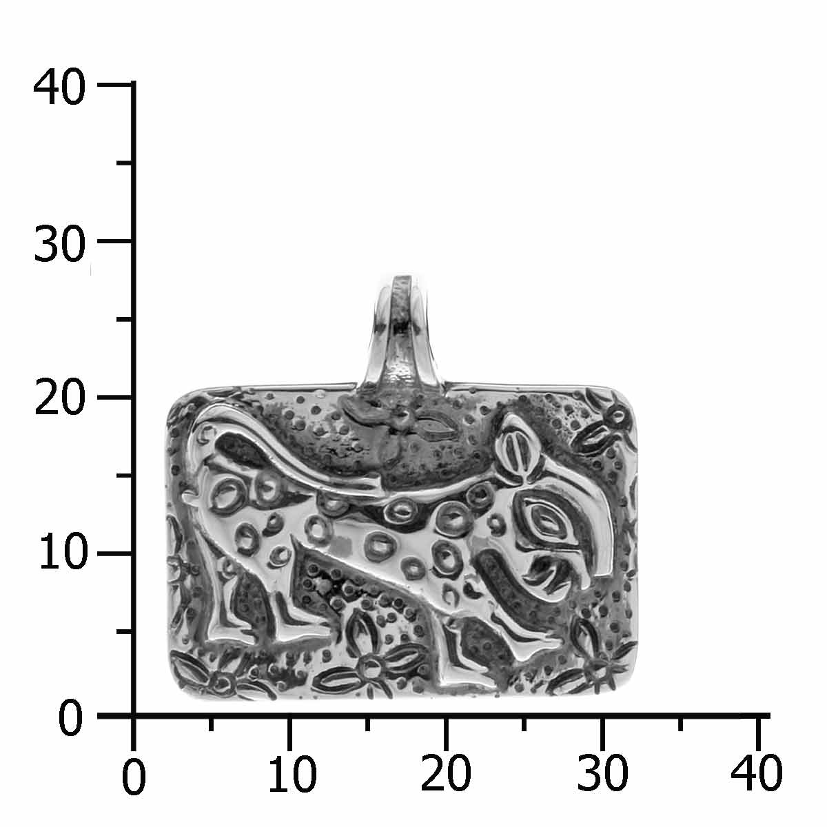 001-203572-0100k Anhänger Leopard, Silber 925/000