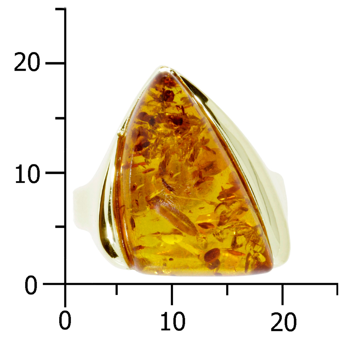 Ring Gold 333/000, Bernstein -Größe wählbar-