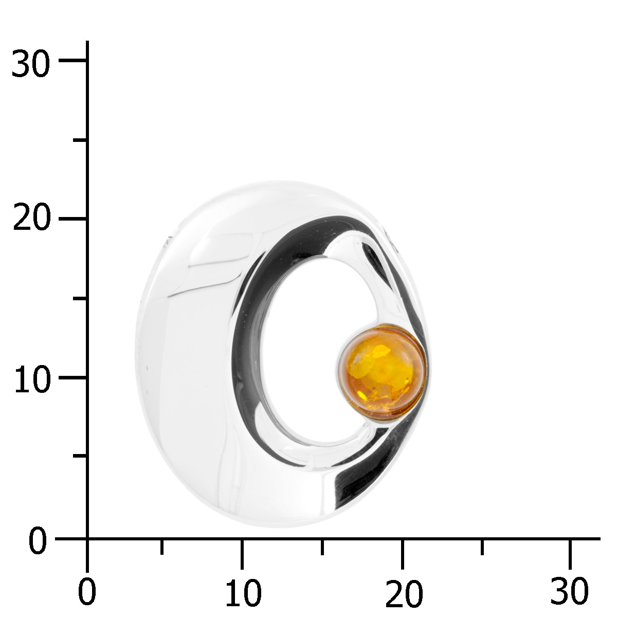 001-203126-0002k Anhänger-Gleiter Silber 925/000, Bernstein