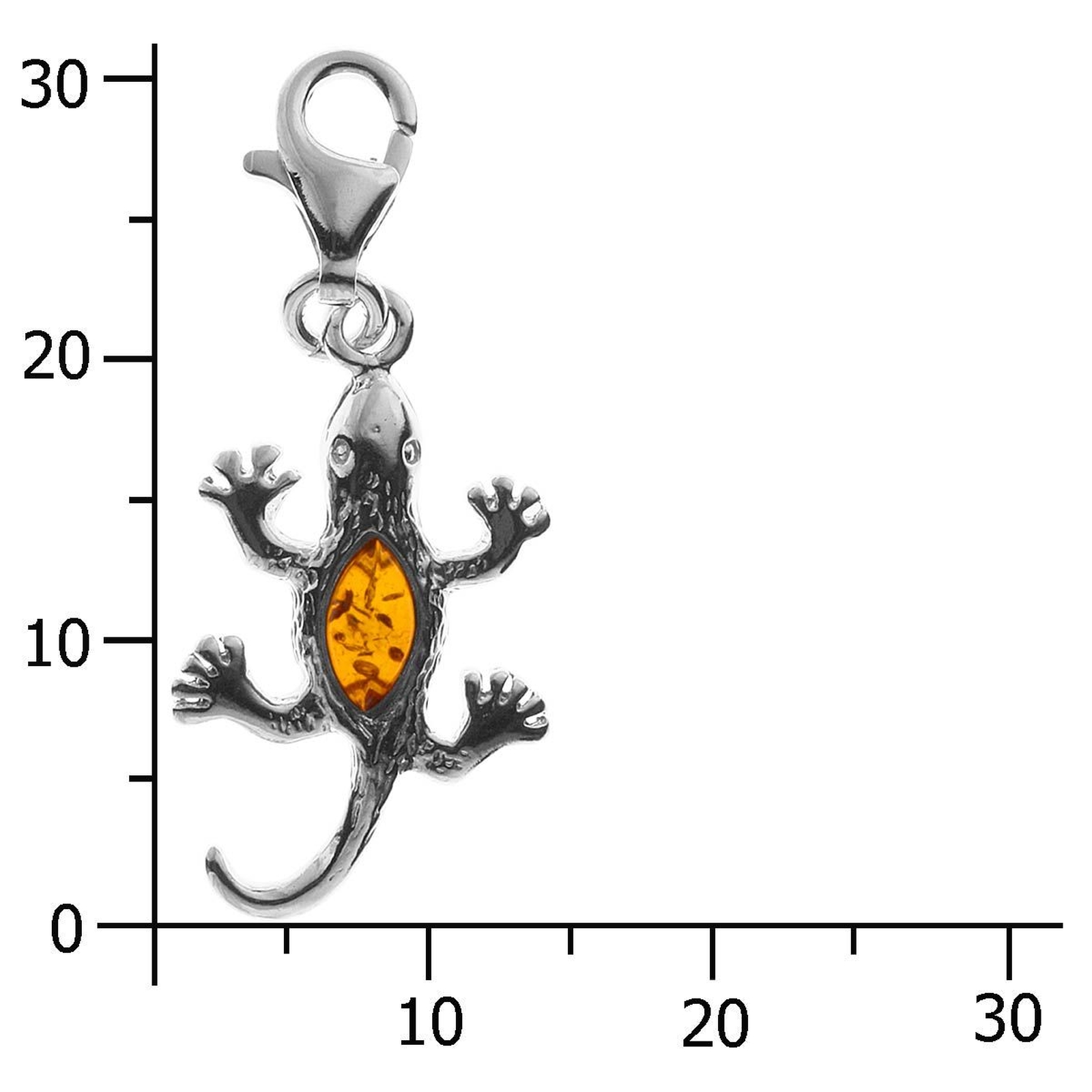 098-200485-0200k Charm Silber 925/000, Salamander,  Bernstein