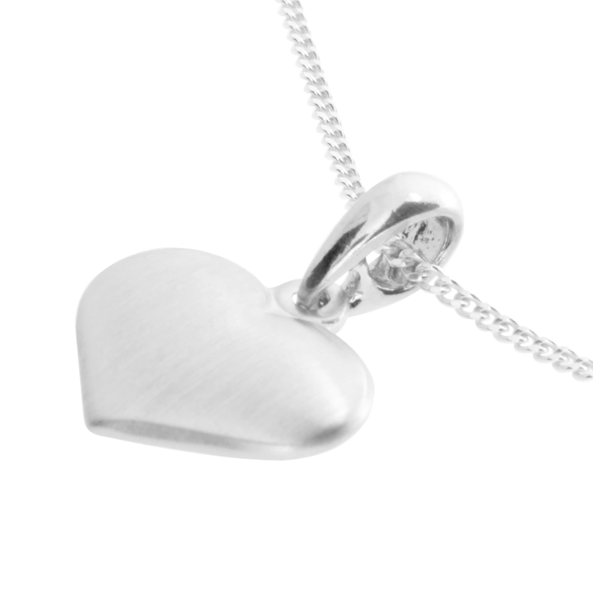 001-203635-A2421 Kette mit Anhänger, Silber 925/000, Herz, matt, 42 oder 45 cm