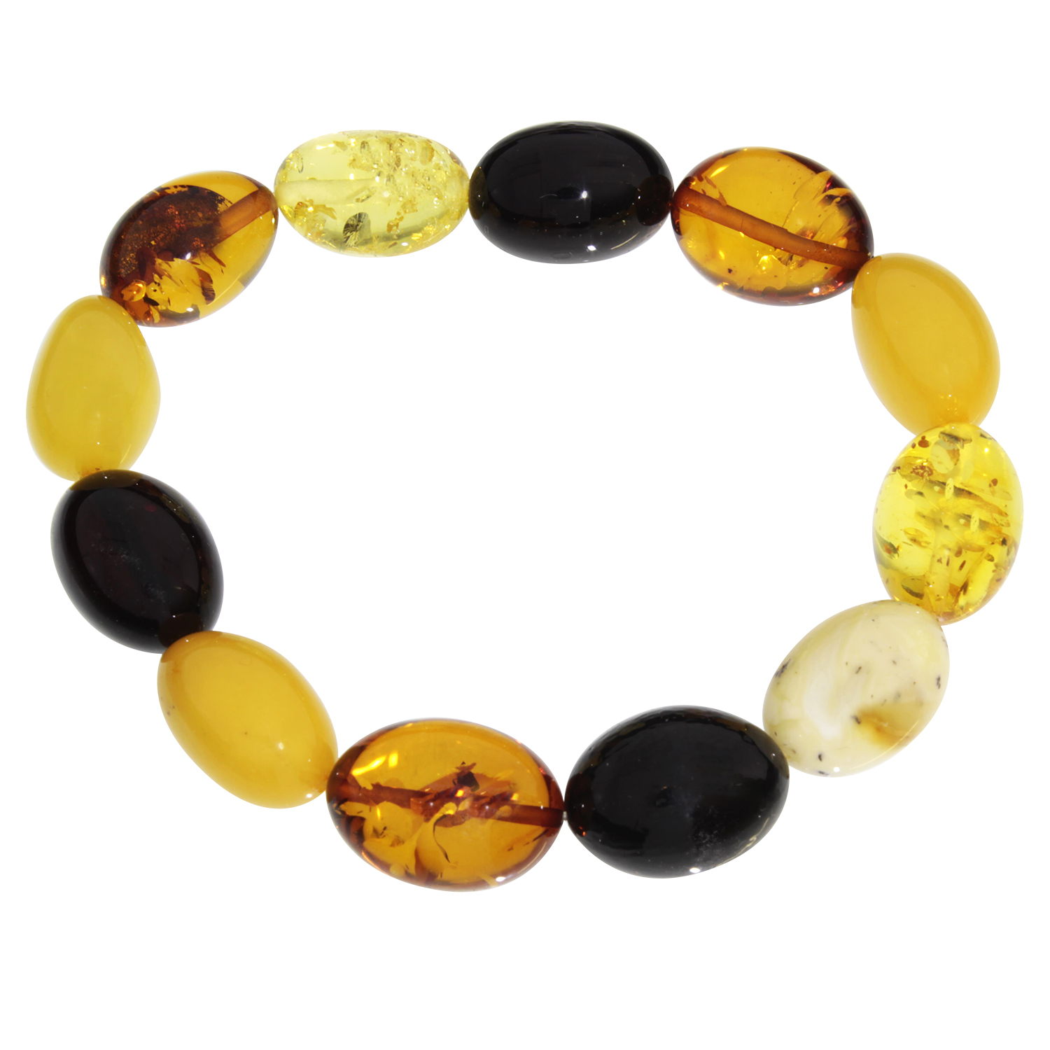 069-98K001-0317 Bernsteinarmband, Gummizug