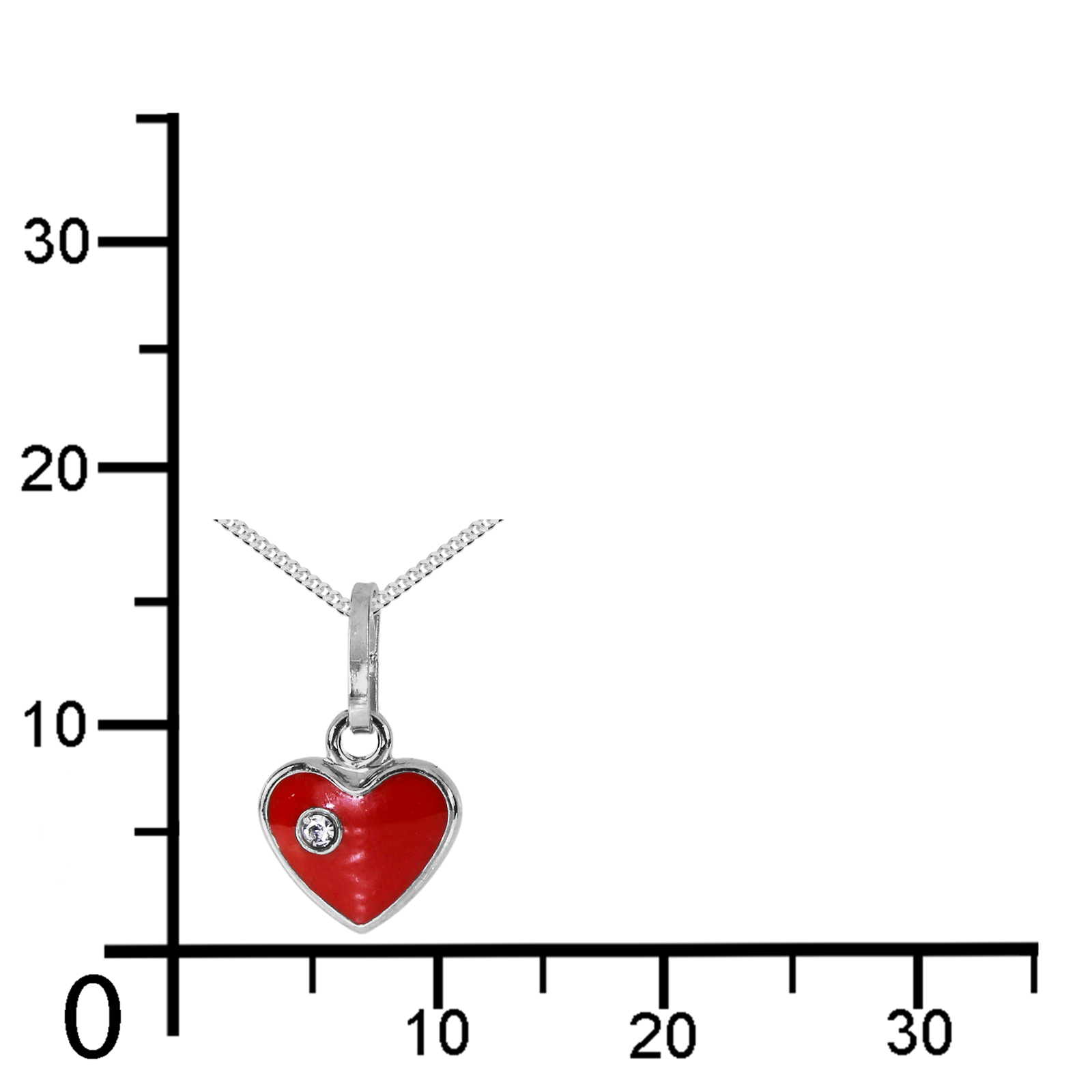 Kette mit Anhänger "Herz", Silber 925/000  -Länge wählbar-     Kette mit Anhänger "Herz", Silber 925/000  -Länge wählbar-