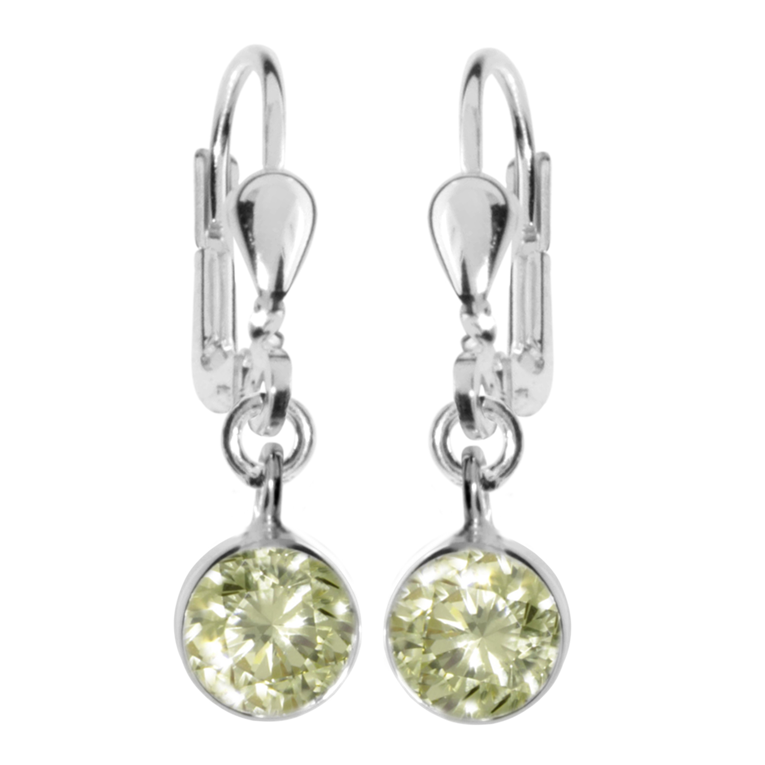 001-263396-0200IQZbSjFsHXfG7 Ohrhänger Silber 925/000, Zirkonia-limette, 6 mm