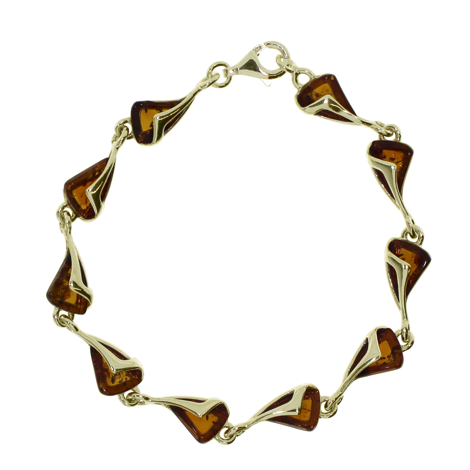 Armband, Gold 375/000,  Bernstein Armband, Gold 375/000,  Bernstein