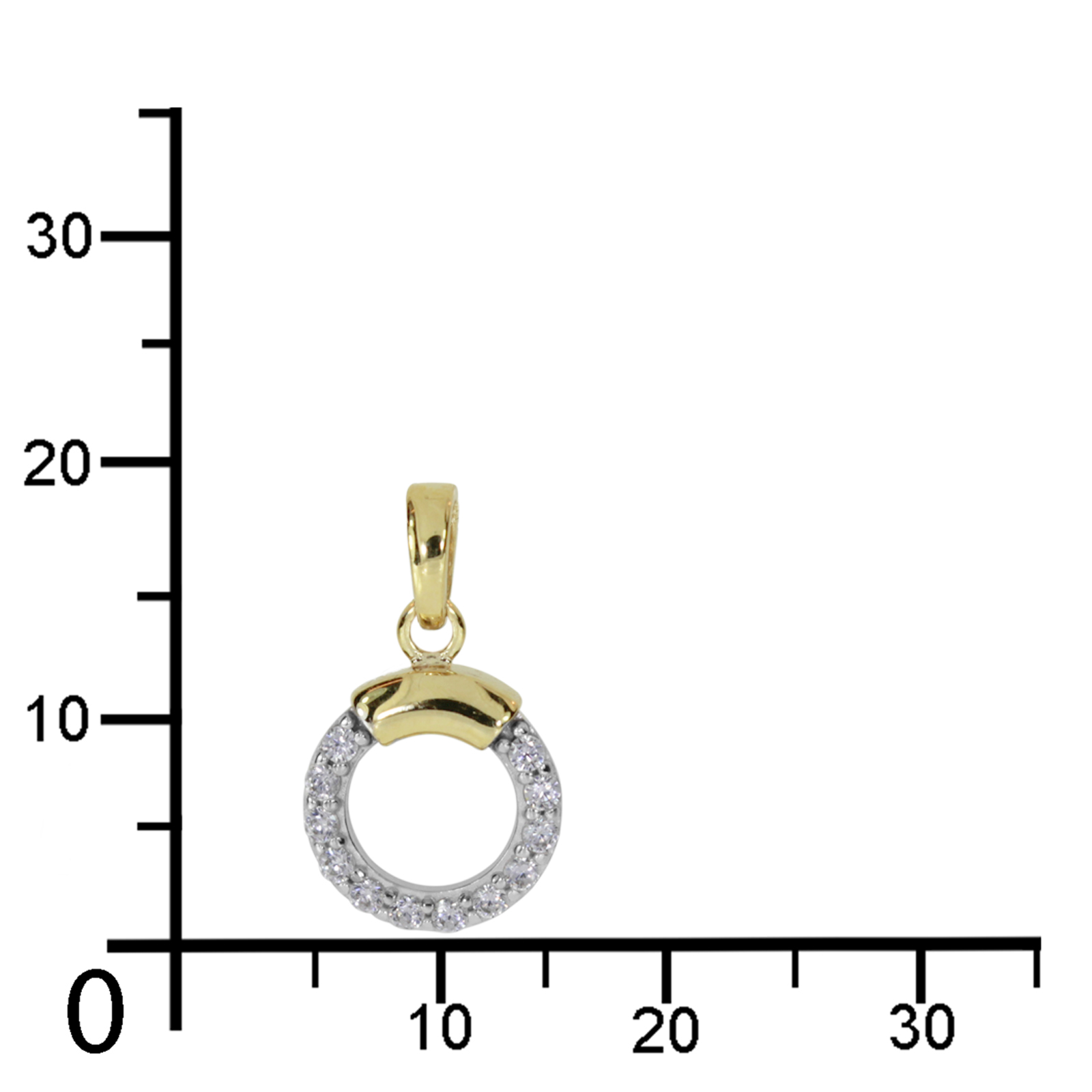 Anhänger Gold 333/000, Zirkonia