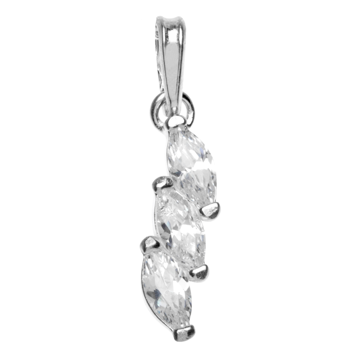 Anhänger Silber 925/000, Zirkonia, weiß