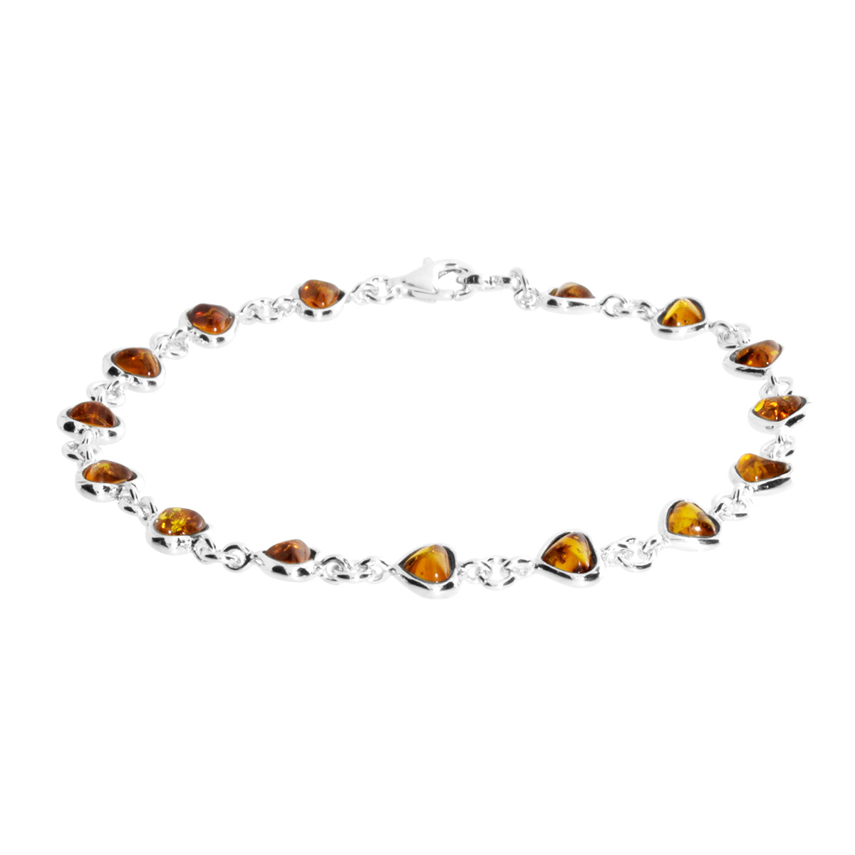 098-214410-01002 Armband, Silber 925/000, Bernstein