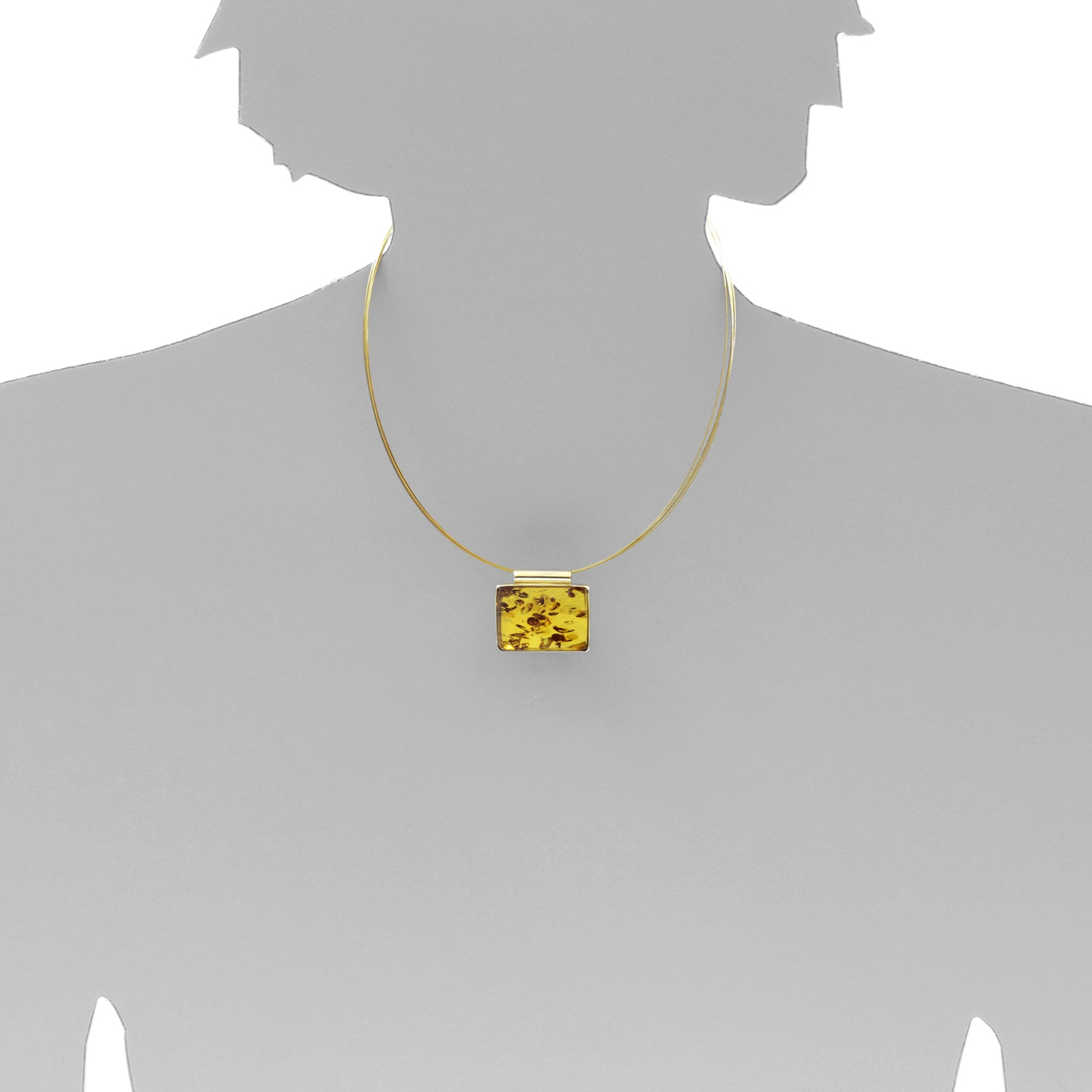 001-103347-0001s Anhänger Gold 333/000, Bernstein