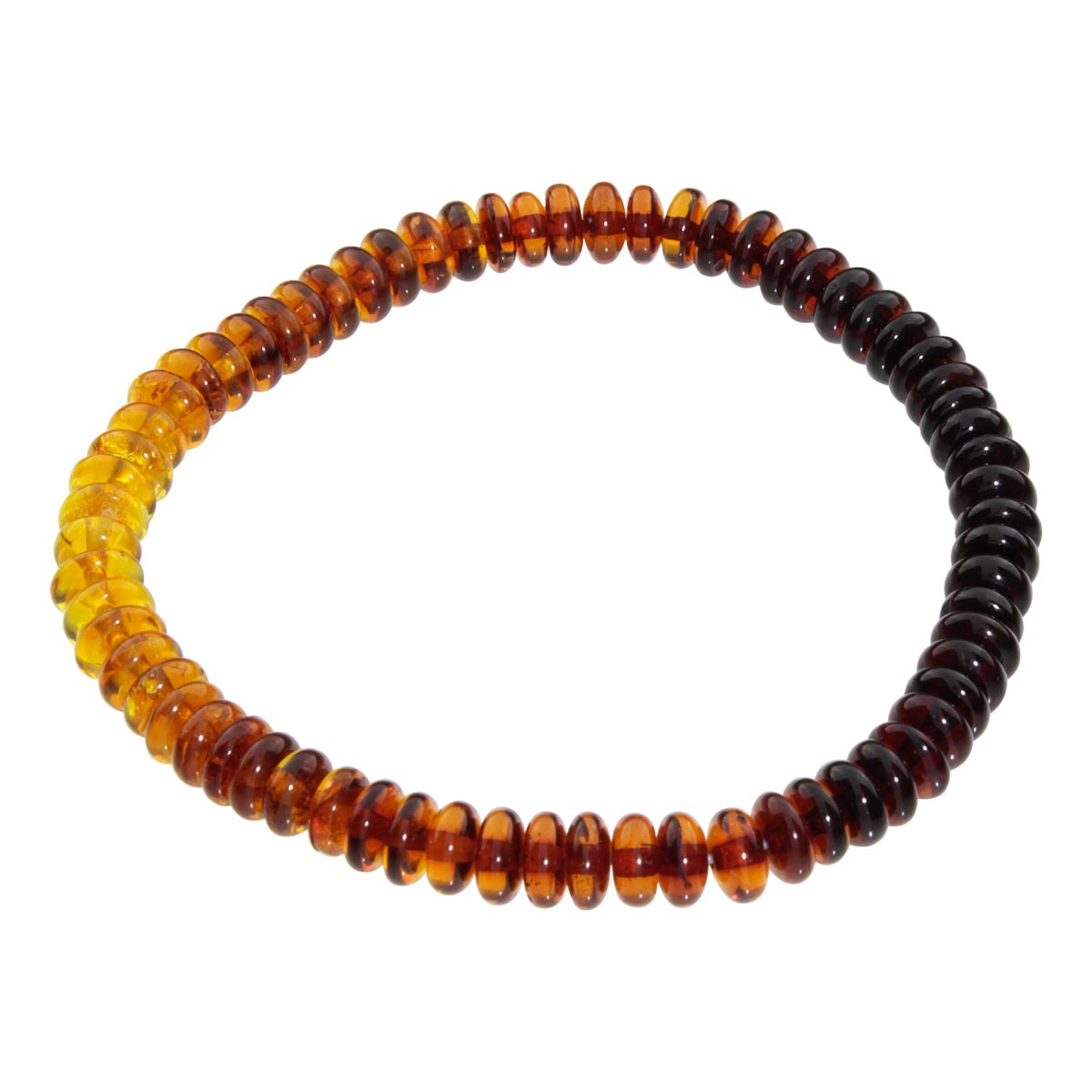 058-410056-0006 Bernsteinarmband, Scheibchen 6 - 7 mm, 19 cm, Gummizug