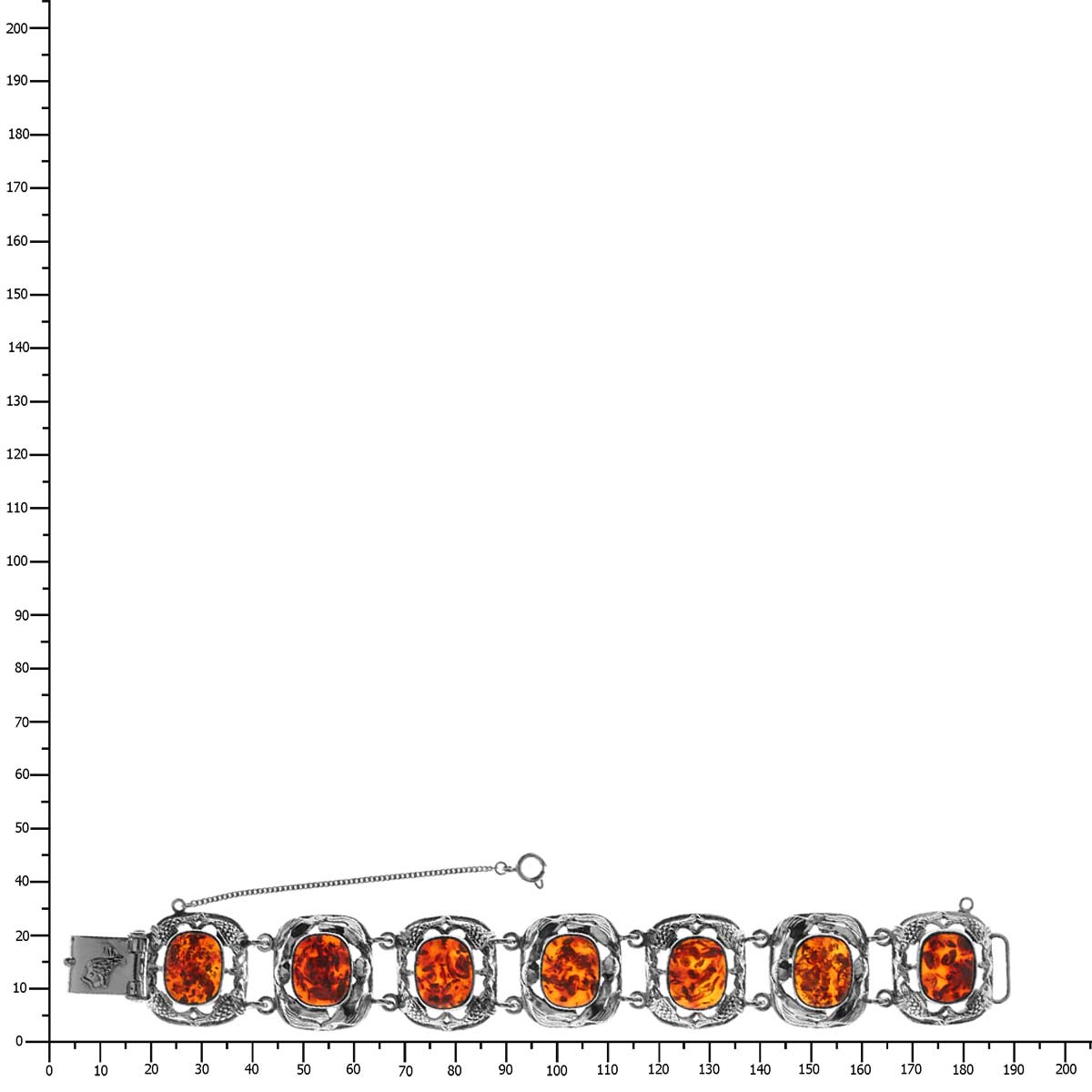 4250054295624-PT04 Armband Fischland, Silber 925/000, oxyd., Bernstein