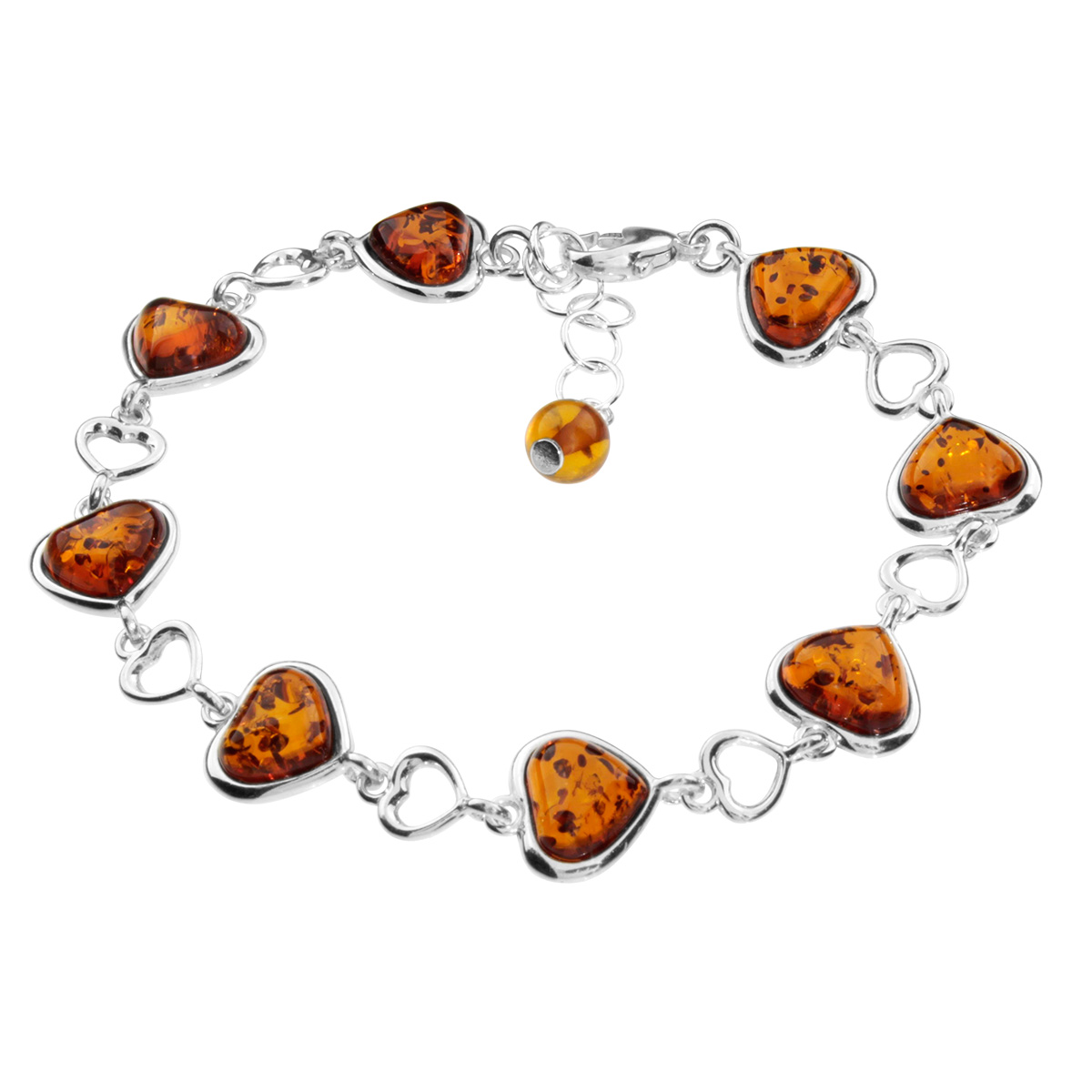 105-210117-0100 Armband, Silber 925/000, Bernstein