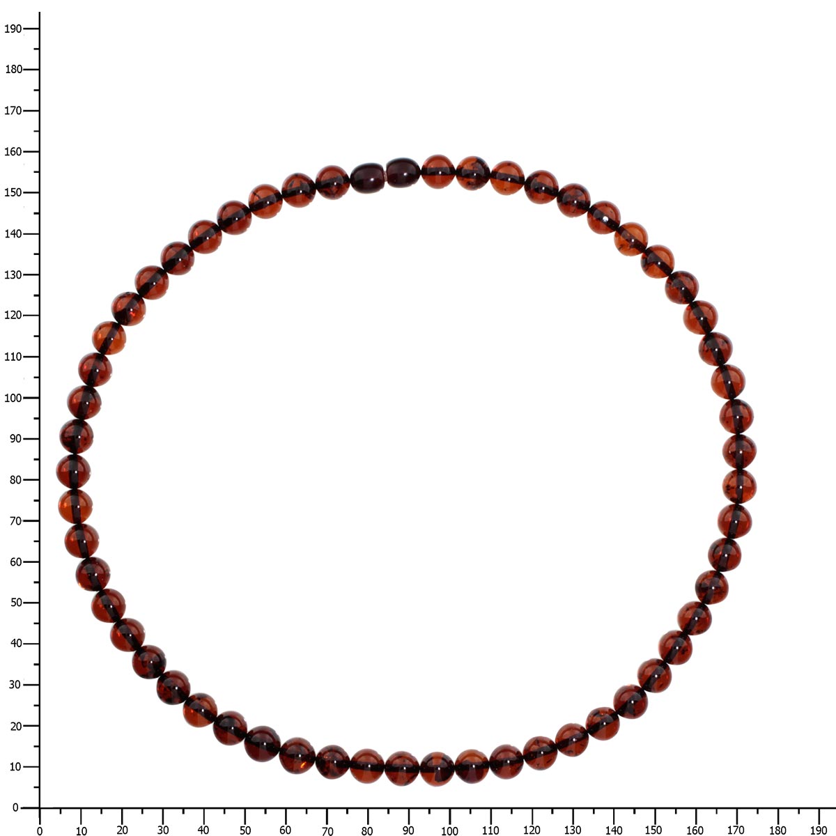 058-440015-0845k Bernsteinkette, Kugel 8 mm, -Länge wählbar-