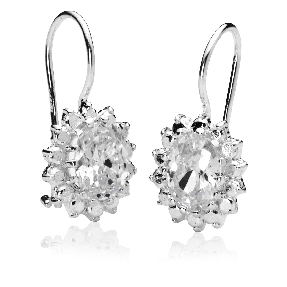 043-261638-0100 Ohrhänger Silber 925/000, Zirkonia, weiß