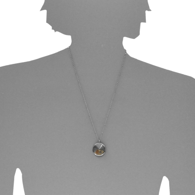 Kette mit Anhänger (23 mm), Edelstahl, 41 - 46 cm verstellbar Kette mit Anhänger (23 mm), Edelstahl, 41 - 46 cm verstellbar