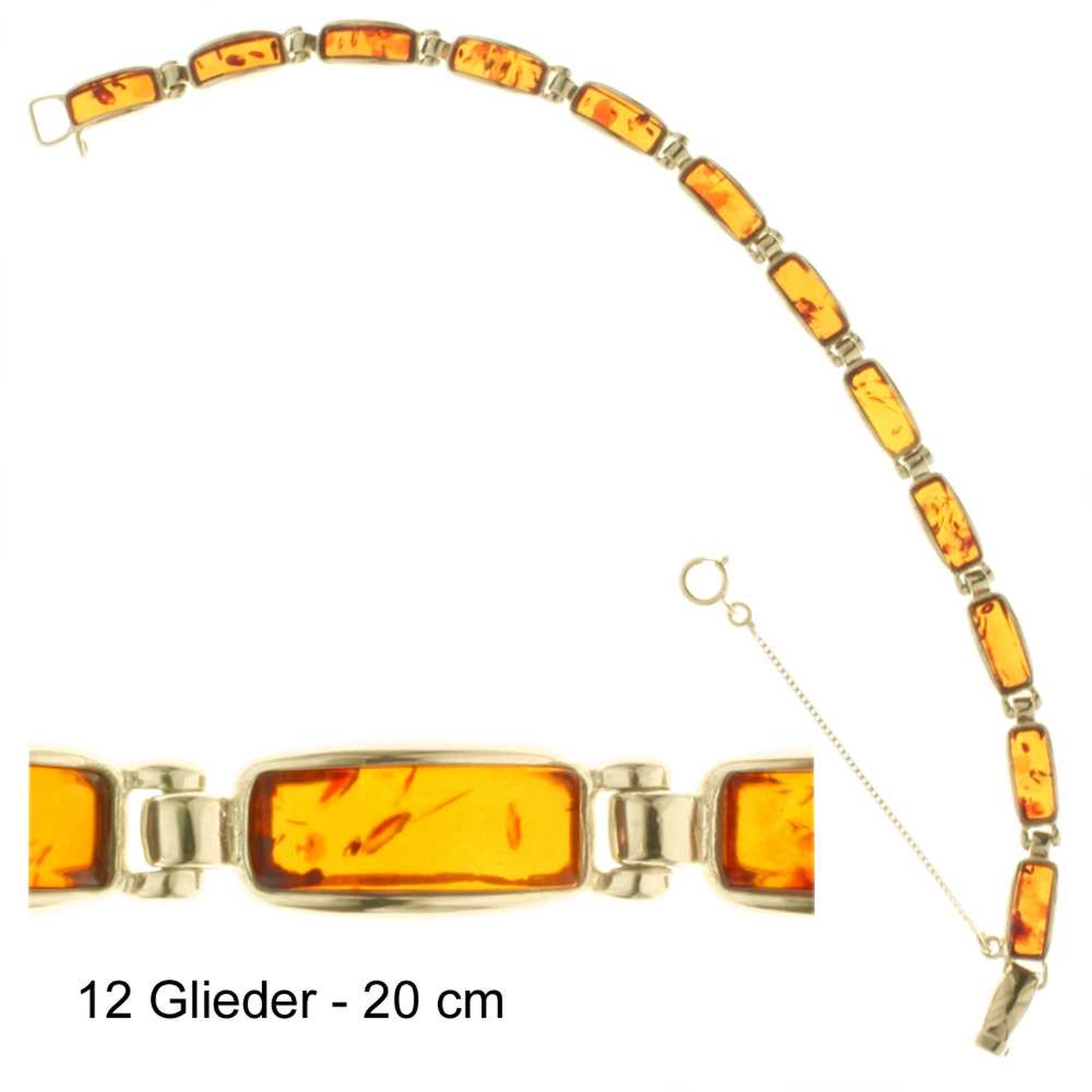 001-113013-0001 Armband Gold 333/000 Bernstein