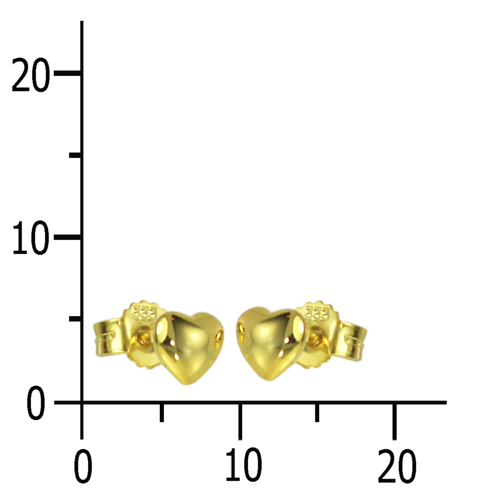 Ohrstecker "Herz" Gold 333/000  Ohrstecker "Herz" Gold 333/000