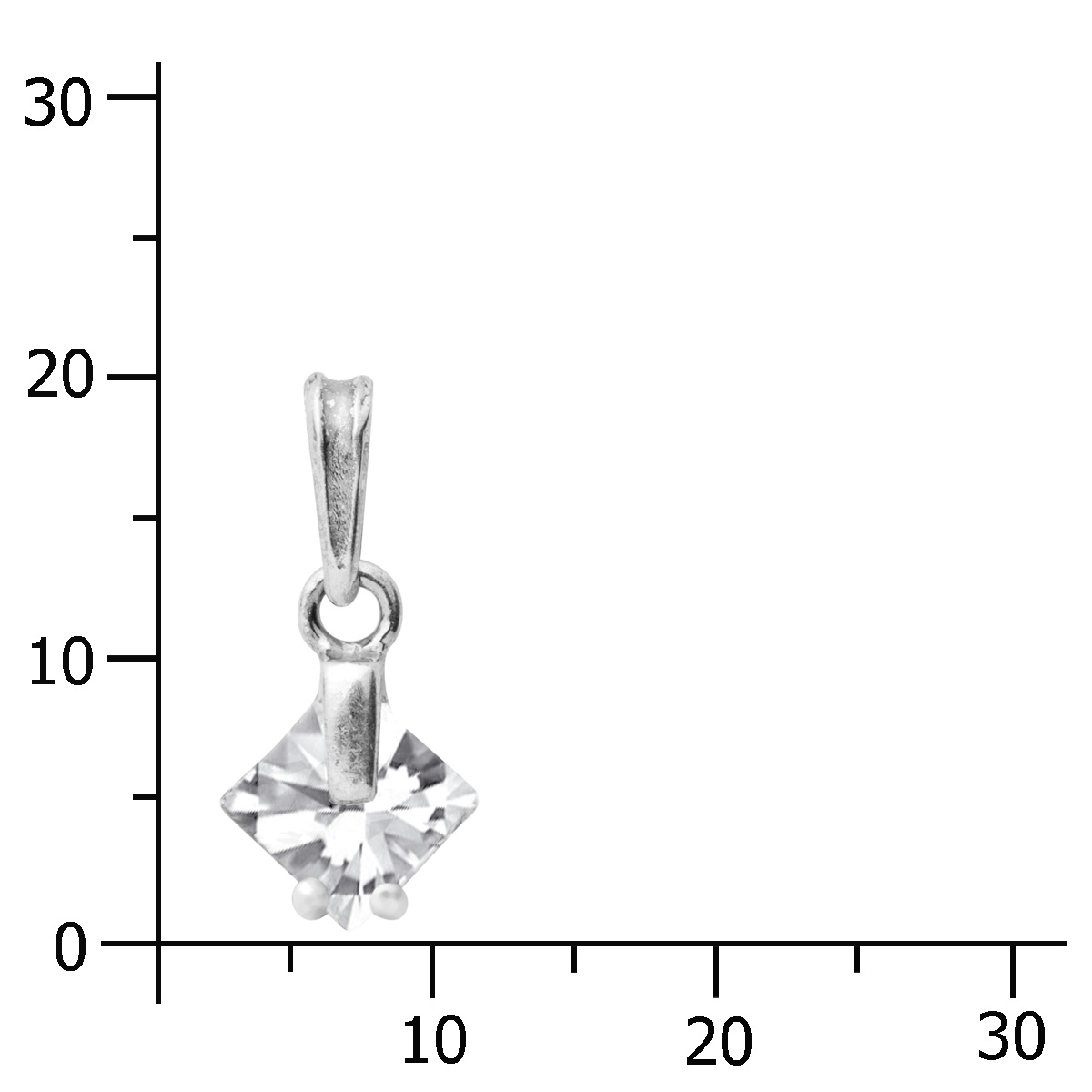 043-201668-0100k Anhänger Silber 925/000, Zirkonia, weiß