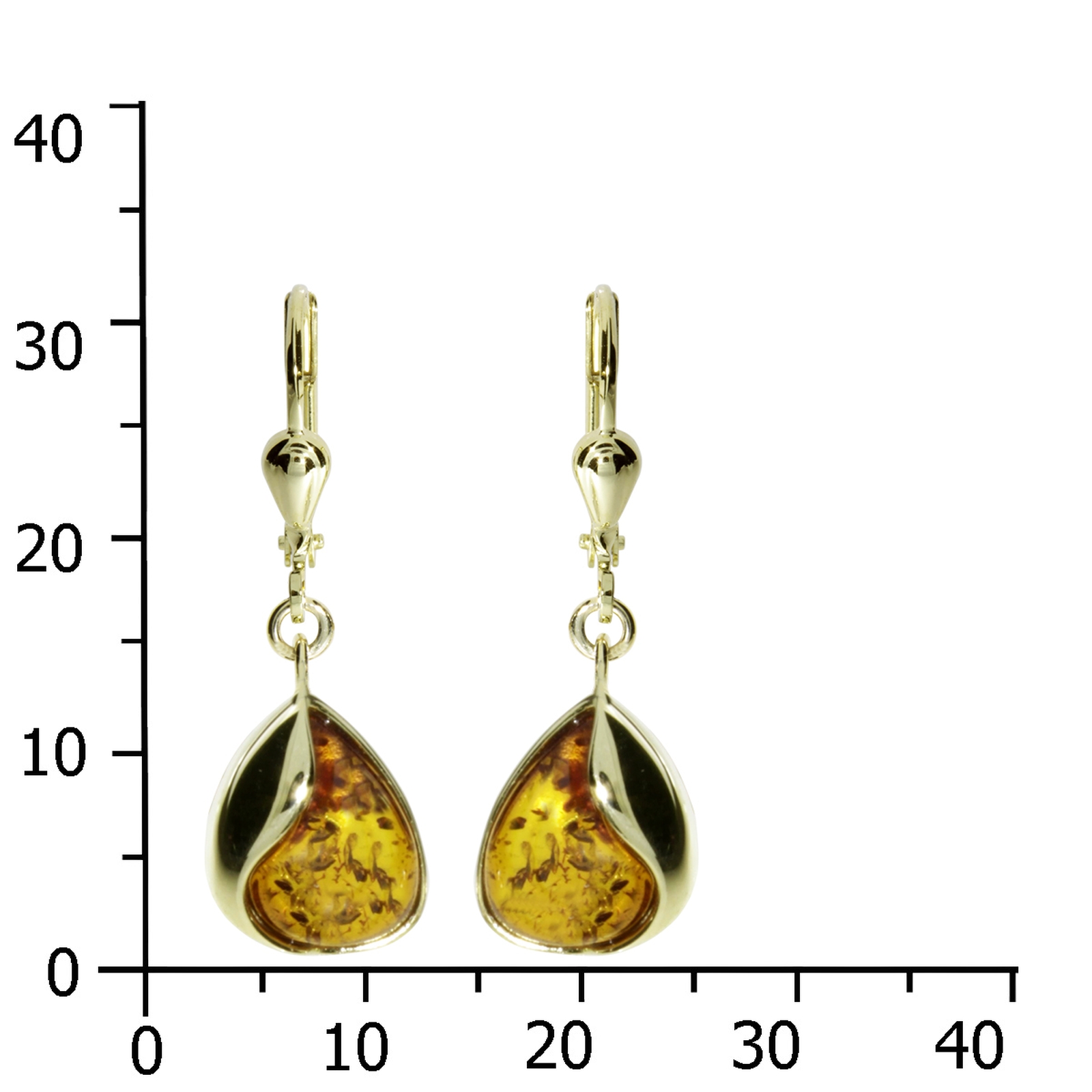 Ohrhänger Gold 585/000, Bernstein     Ohrhänger Gold 585/000, Bernstein