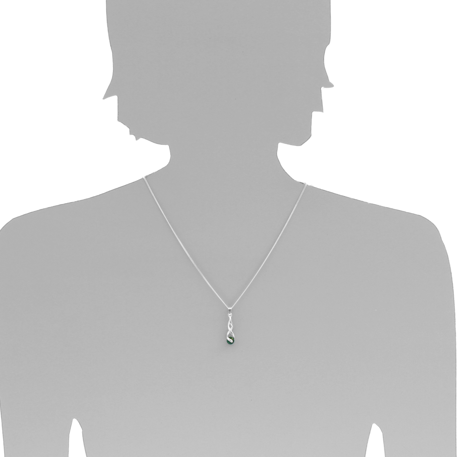 Anhänger Silber 925/000, Malachit Anhänger Silber 925/000, Malachit