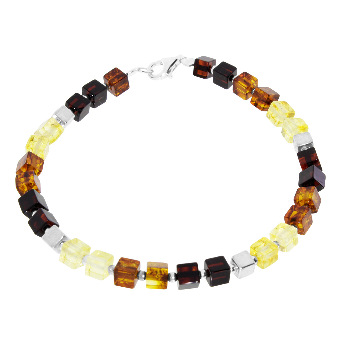 099-410213-6419 Bernsteinarmband, Verschluß Silber 925/000