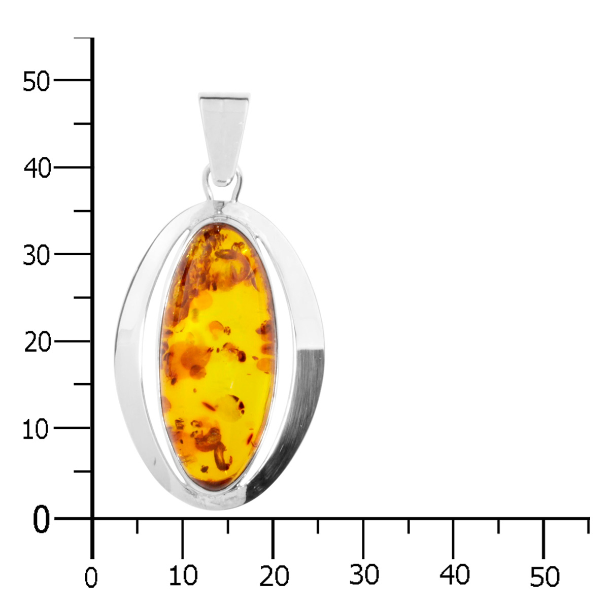 001-200494-0001k Anhänger Silber 925/000, Bernstein