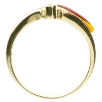 4250054206972-PT03 Ring Gold 333/000, Bernstein/Zirkonia -Größe wählbar-