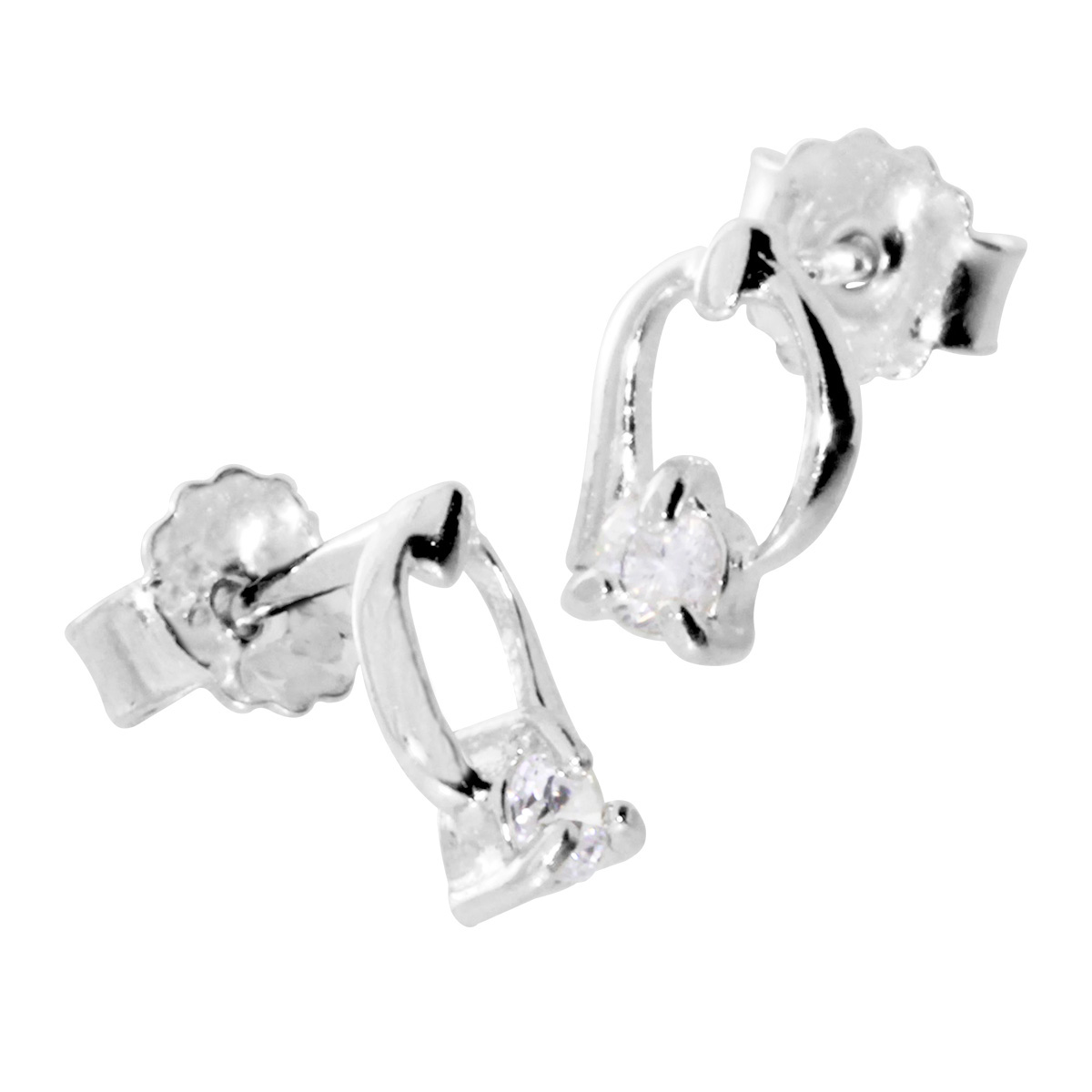 043-261655-0100 Ohrstecker Silber 925/000, Zirkonia, weiß