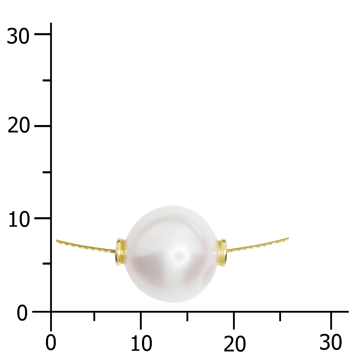 106-98K102-0420k Nyloncollier, 42 oder 45 cm, Zuchtperle, Verschluß Silber vergoldet, -Länge wählbar-