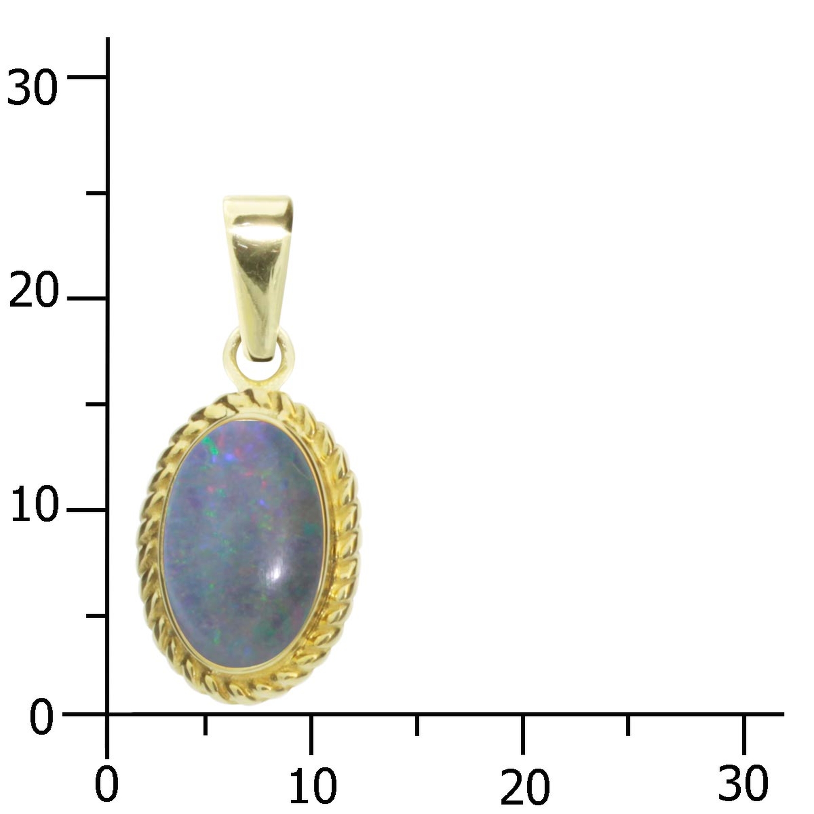 Anhänger Gold 333/000, Opal-Triplette Anhänger Gold 333/000, Opal-Triplette