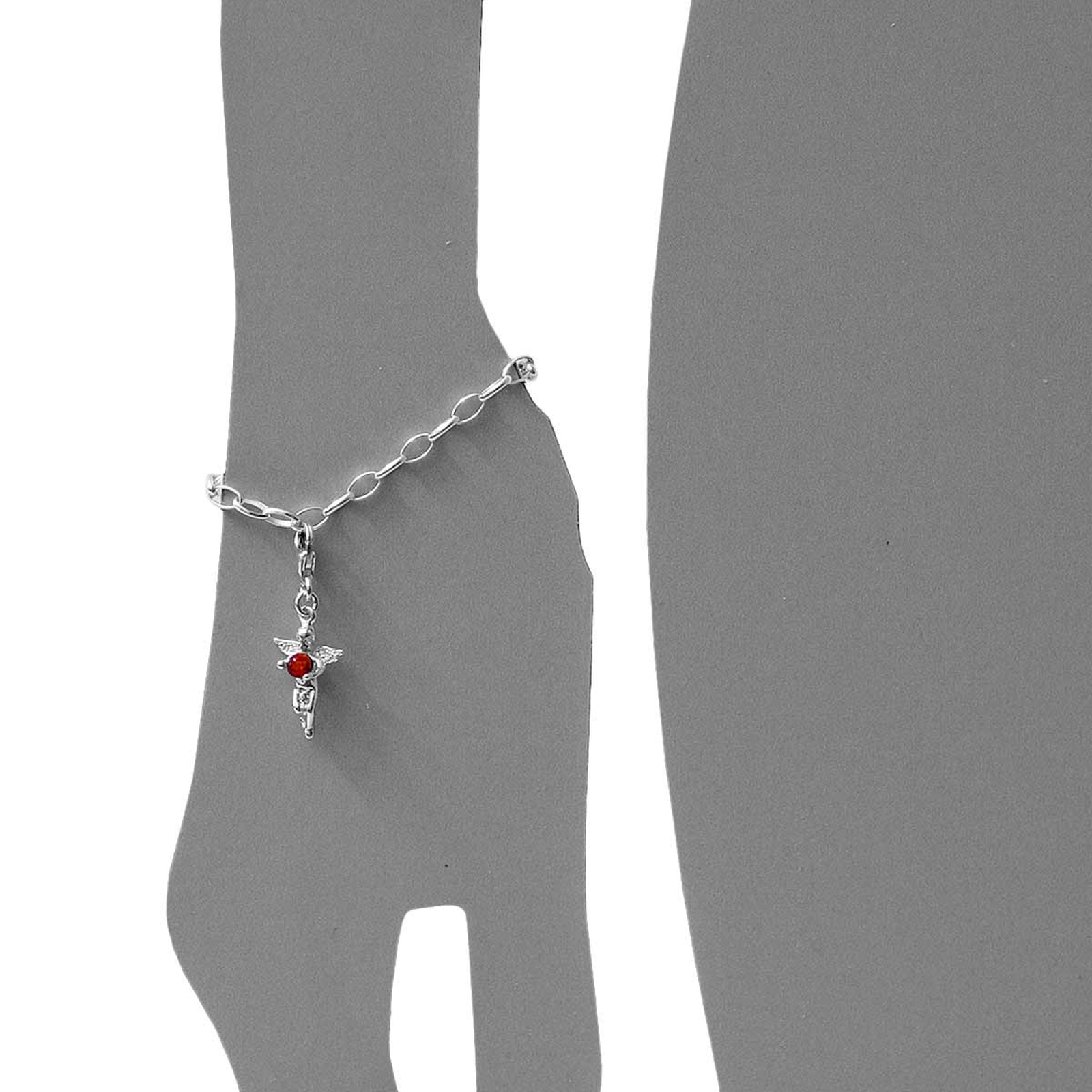 098-200300-0200s Charm Silber 925/000, Engel, Bernstein