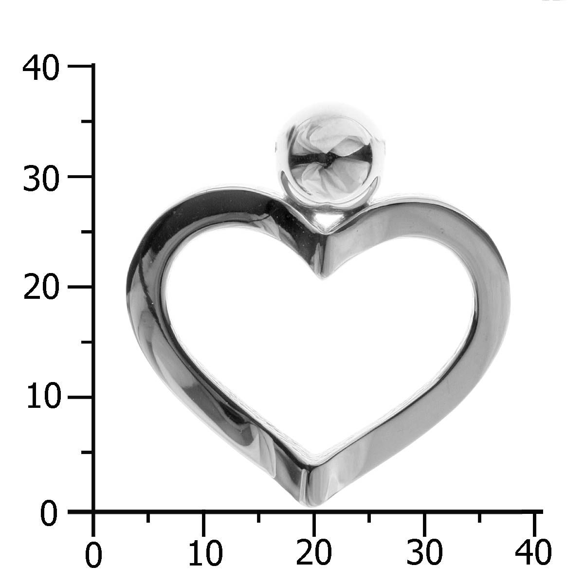 001-203566-0100k Anhänger Herz, Silber 925/000