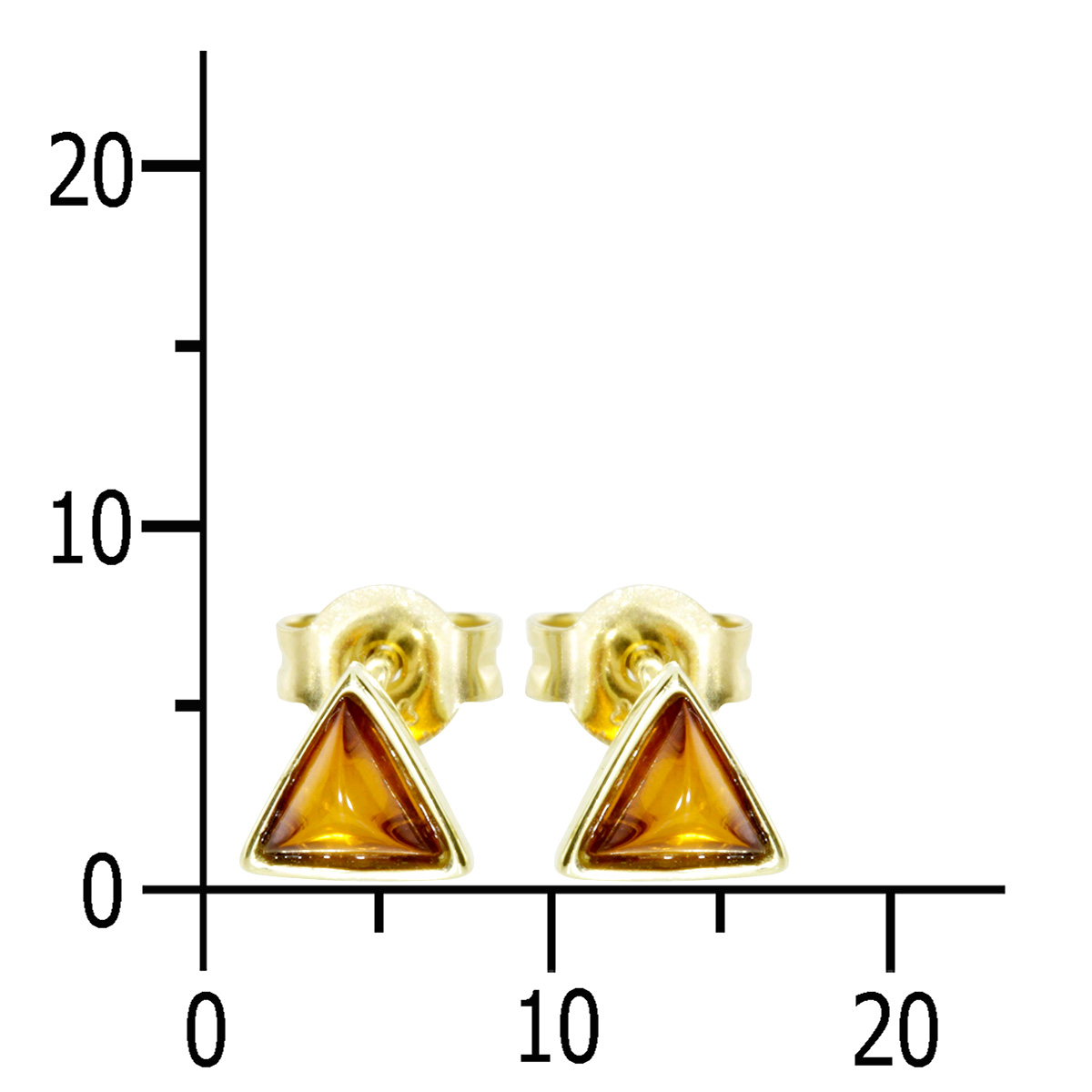 001-160553-0003k Ohrstecker Gold 333/000, Bernstein