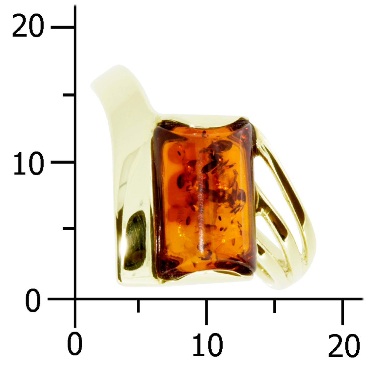 Ring Gold 333/000, Bernstein -Größe wählbar-