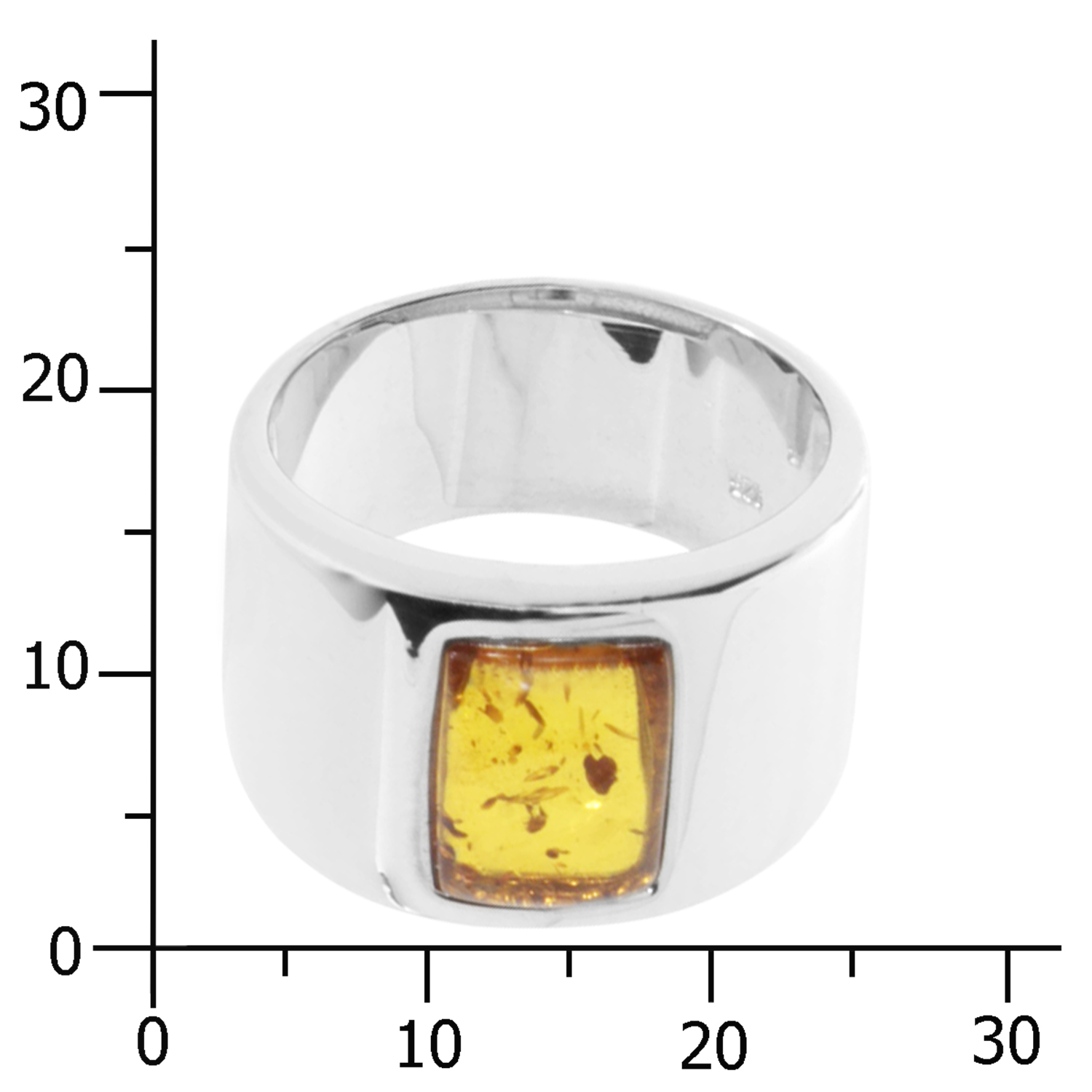 001-273428-0100k Ring Silber 925/000, Bernstein -Größe wählbar-