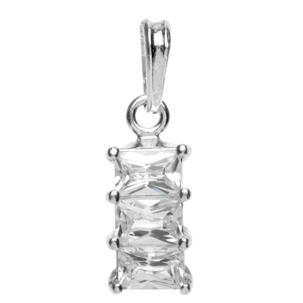 Anhänger Silber 925/000, Zirkonia, weiß