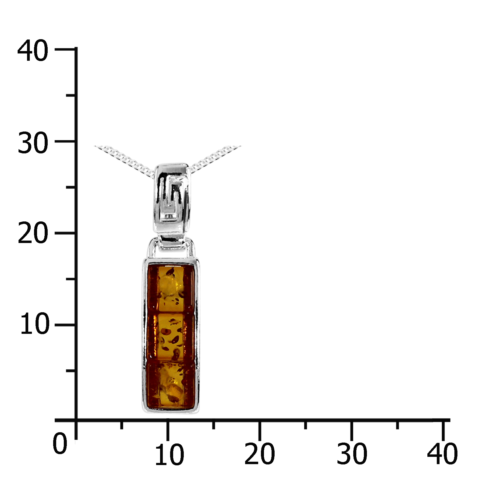 Kette mit Anhänger Silber 925/000, Bernstein -Länge wählbar- Kette mit Anhänger Silber 925/000, Bernstein -Länge wählbar-