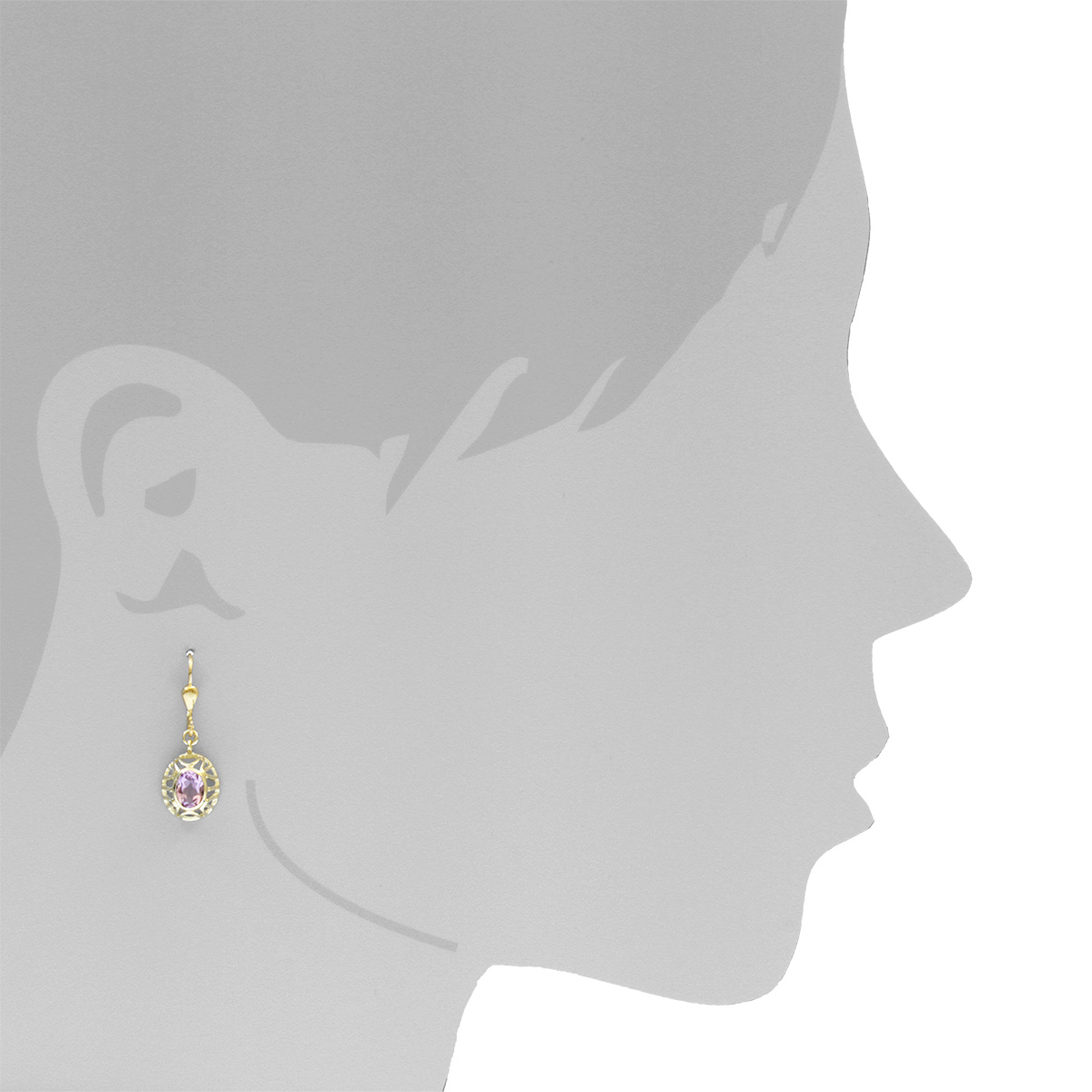 Ohrhänger Gold 333/000, Amethyst