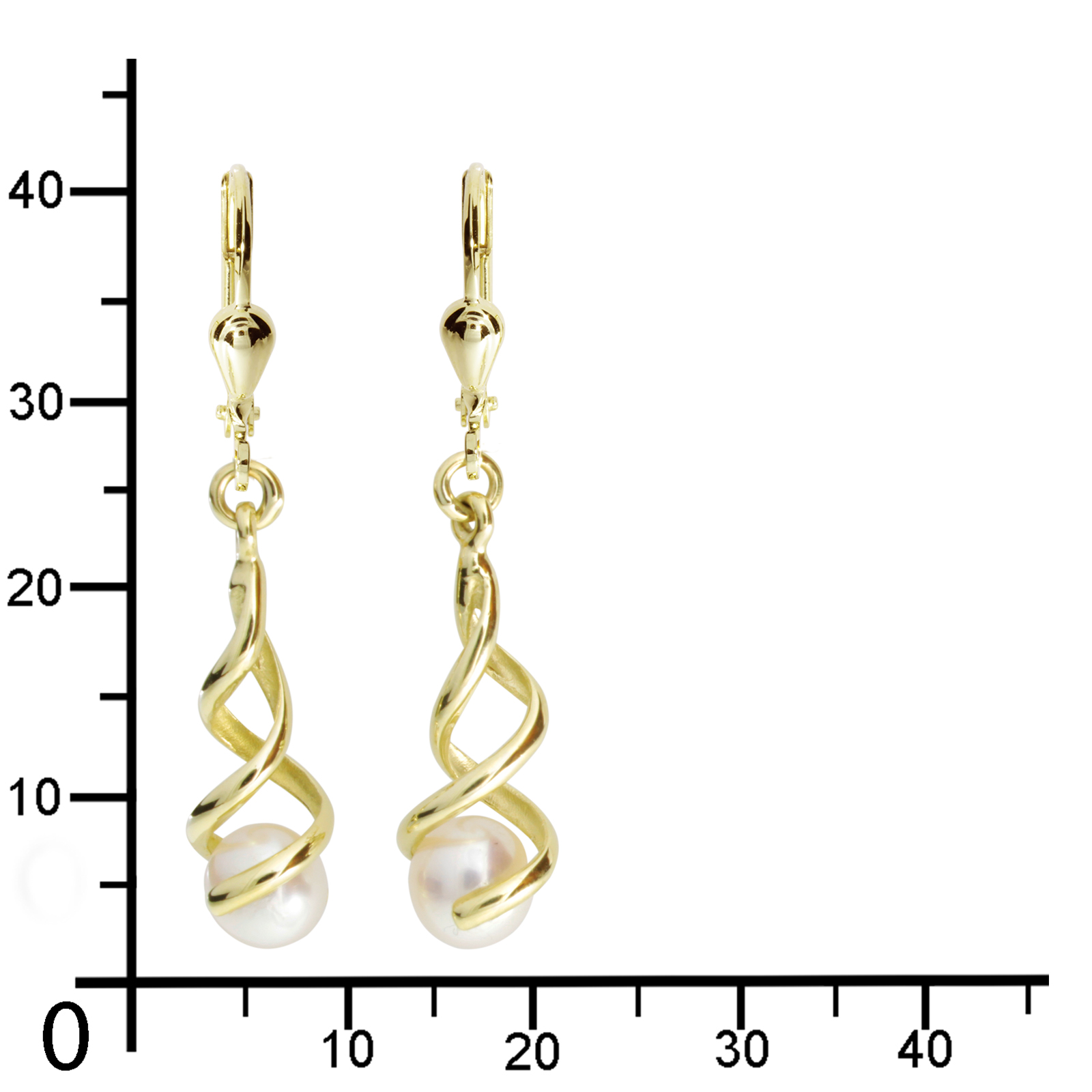 001-163126-0001k Ohrhänger Gold 333/000, Zuchtperle