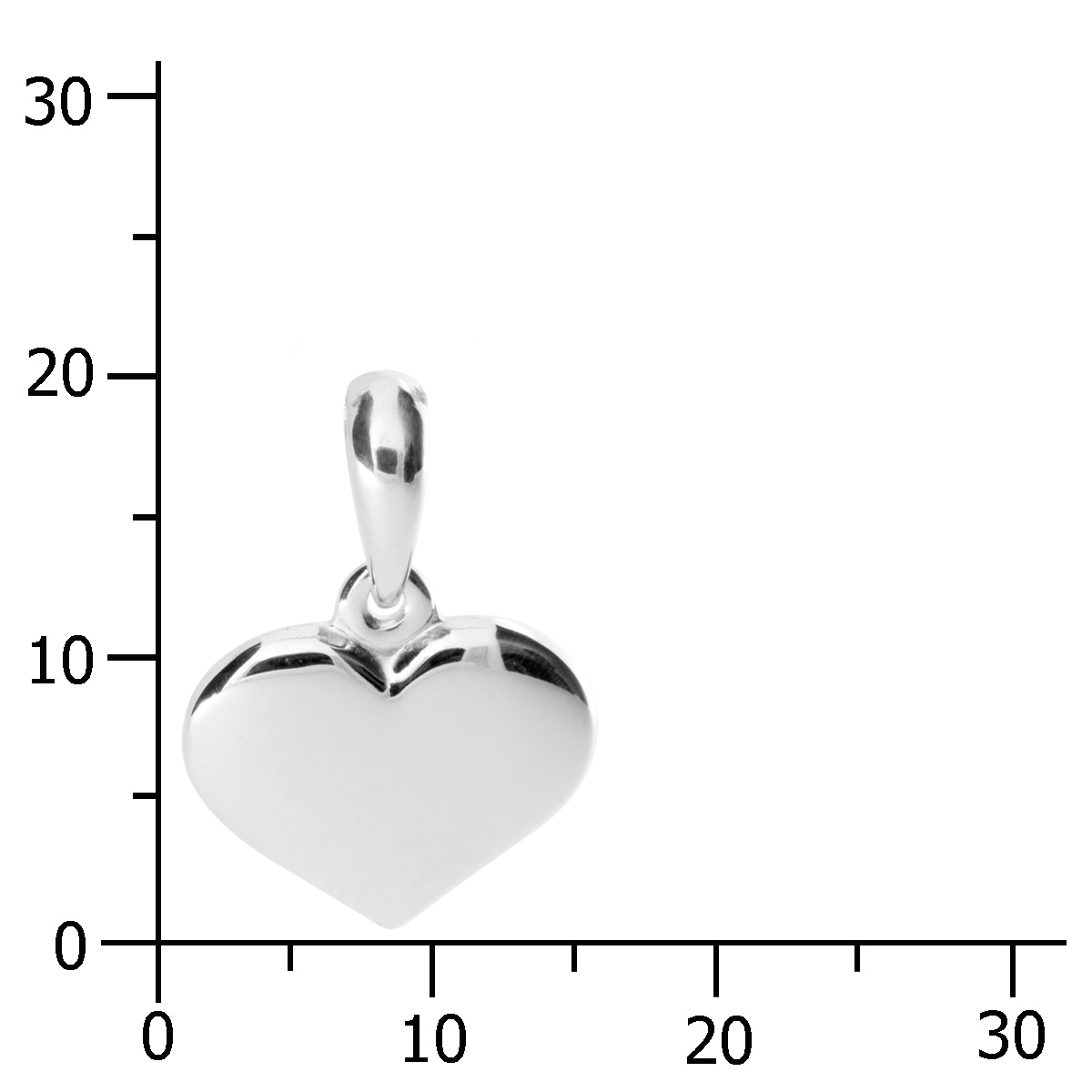001-203635-0100k Anhänger, Silber 925/000, Herz