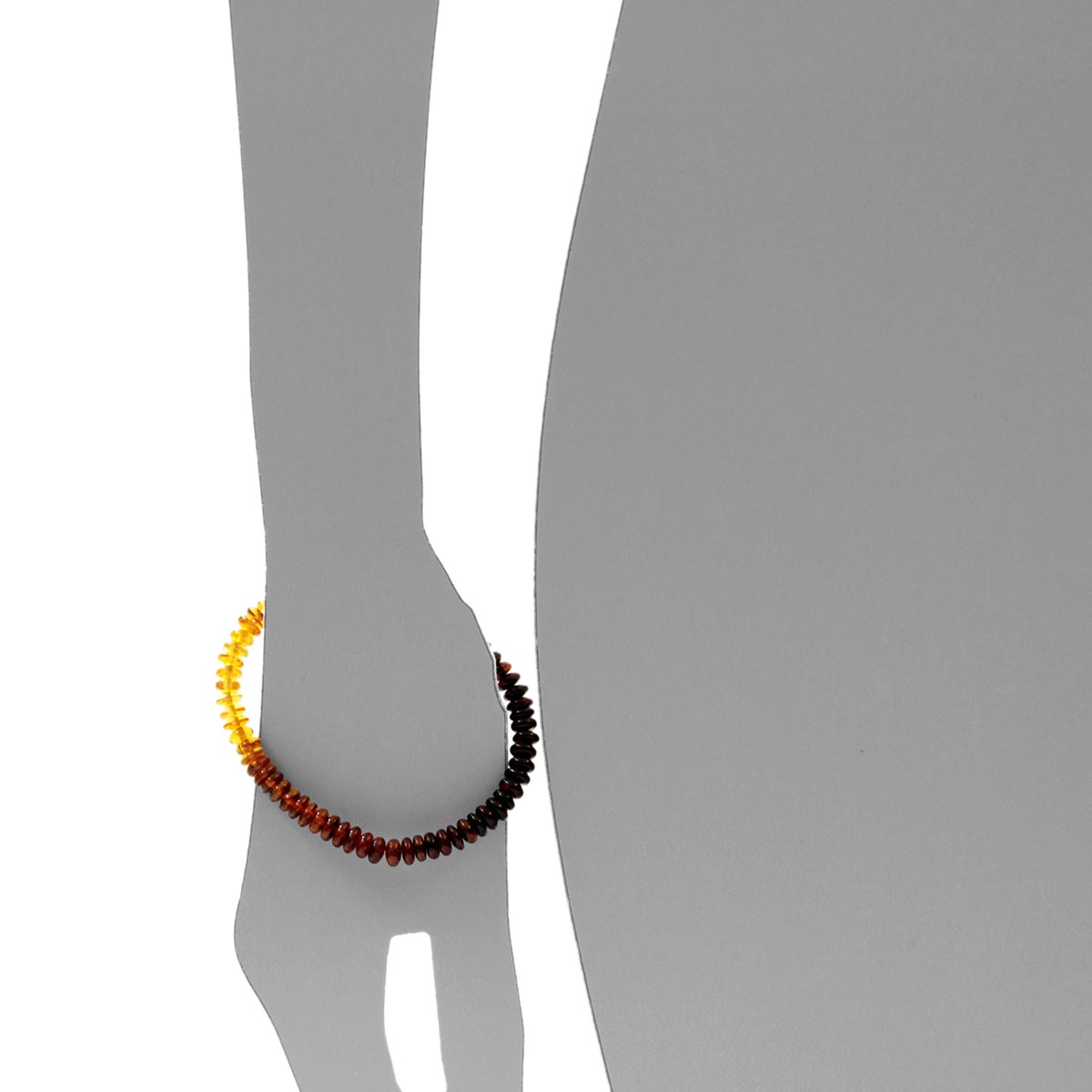058-410056-0006s Bernsteinarmband, Scheibchen 6 - 7 mm, 19 cm, Gummizug