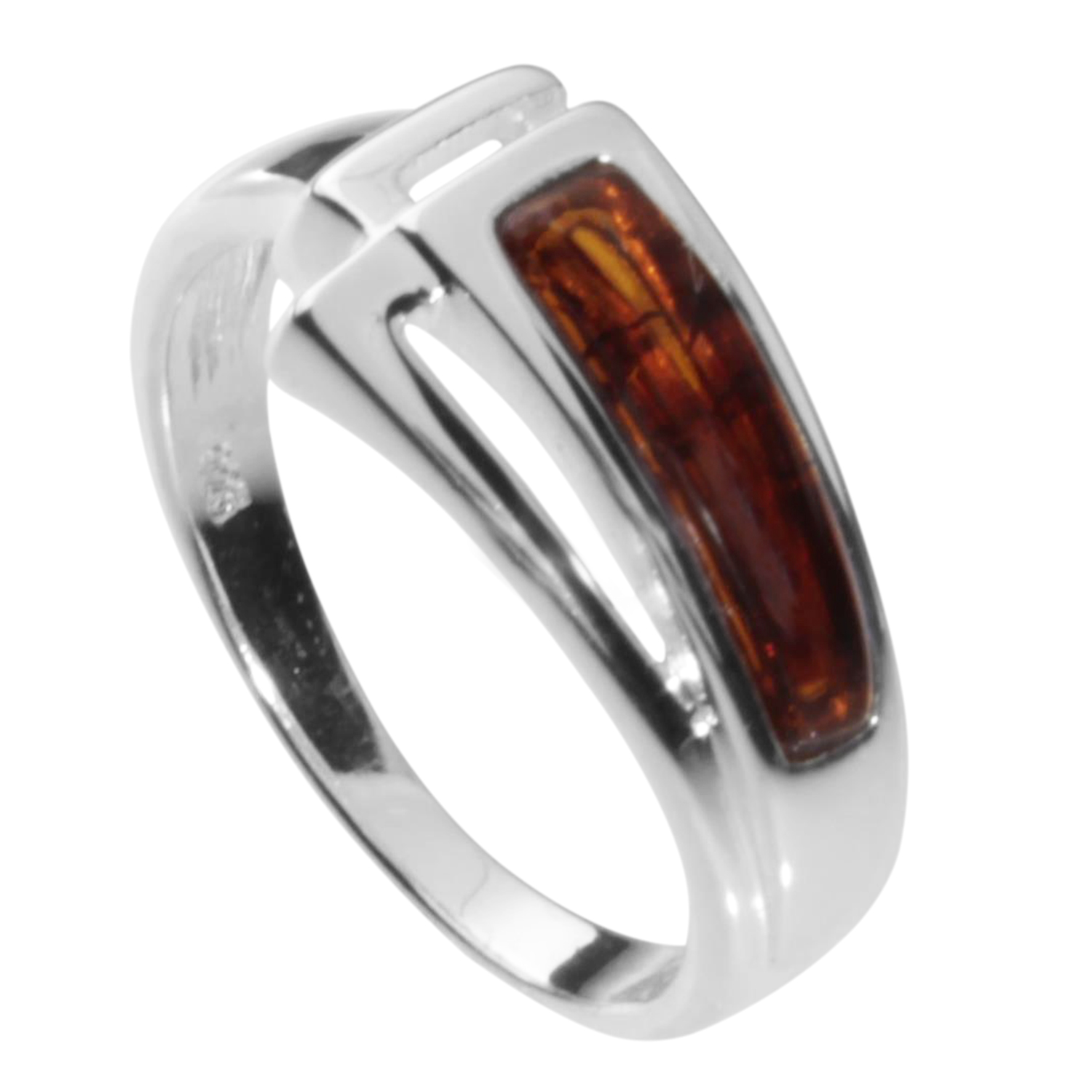 001-273091-0001vZPM7hWfSnMkl Ring Silber 925/000, Bernstein -Größe wählbar-