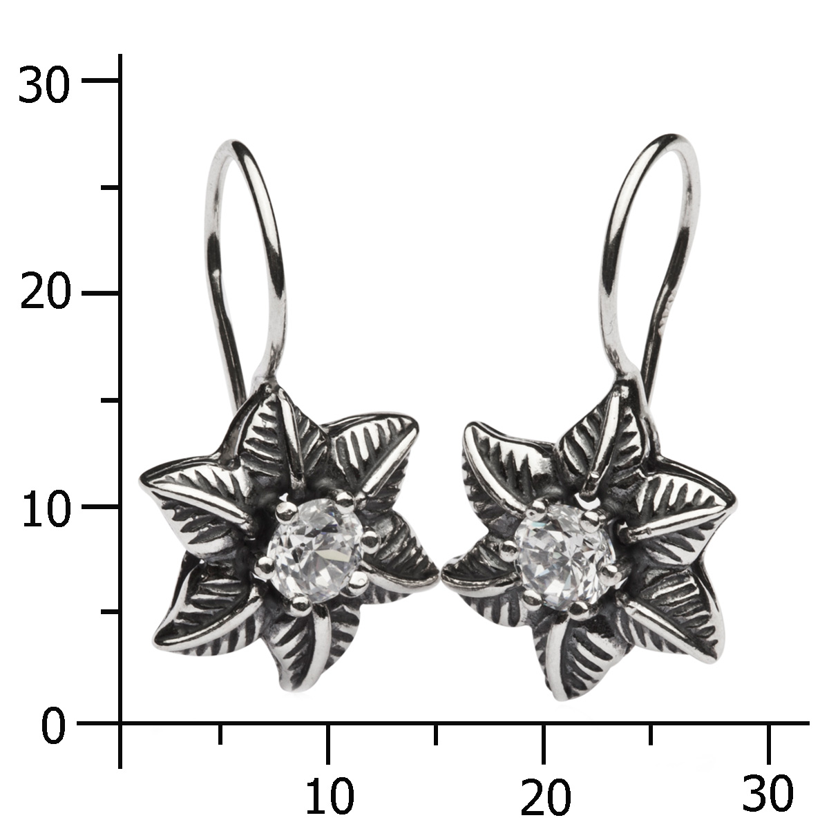 043-261714-0100k Ohrhänger Silber 925/000, Zirkonia, weiß