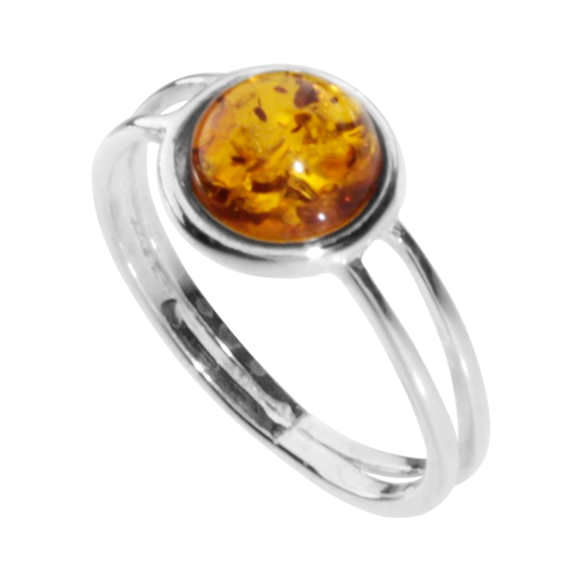 098-271559-1G54 Ring Silber 925/000, Bernstein -Größe wählbar-