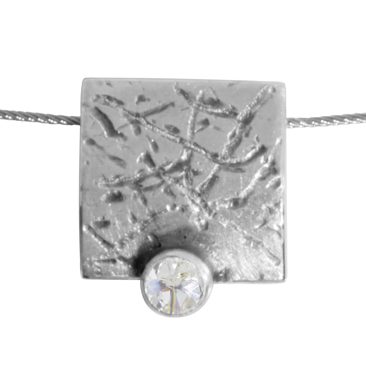 001-203661-0145 Halsreif mit Anhänger Silber 925/000, 45 cm, Zirkonia, Sarah Vicenza